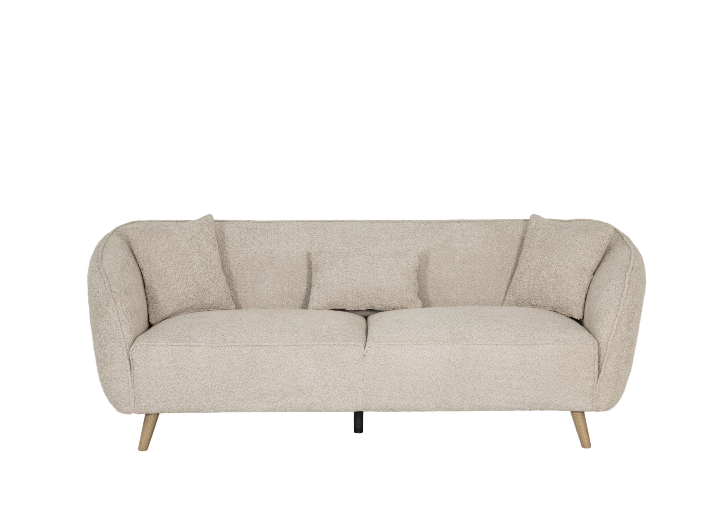 Aperçu - Canapé Momo 3 places - fibre de polyester - beige