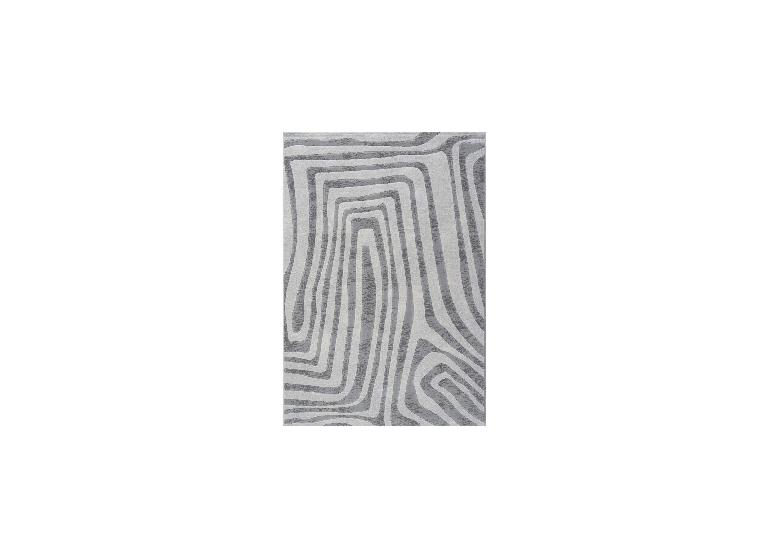Tapijt Aspero 160x230cm - polyester - wit/grijs