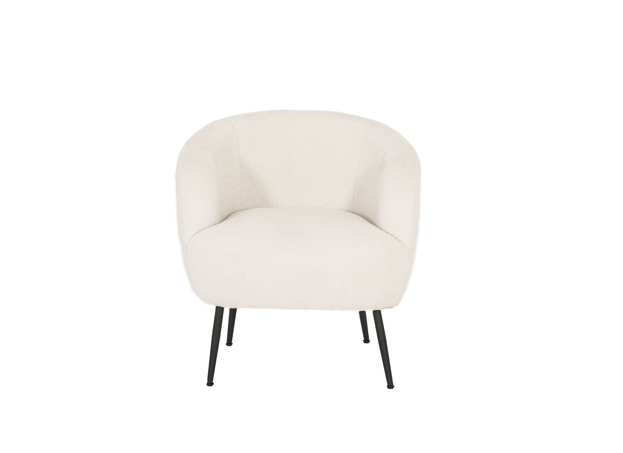 Fauteuil Teddy Bear 68x70x73cm - bouclé - ivoire blanc