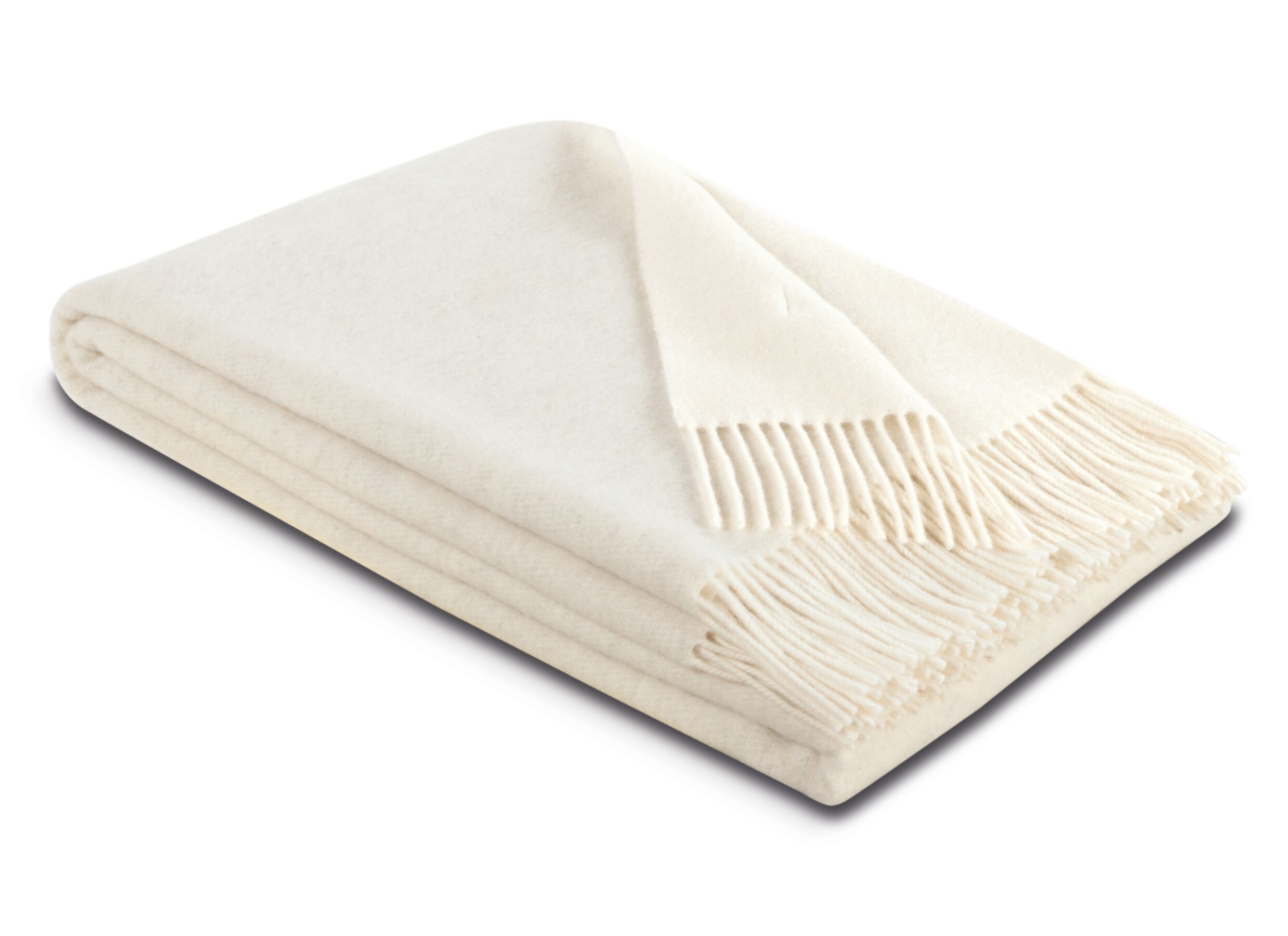 Aperçu - Plaid Marmor-Stone 150x200cm - cachemire et laine - blanc