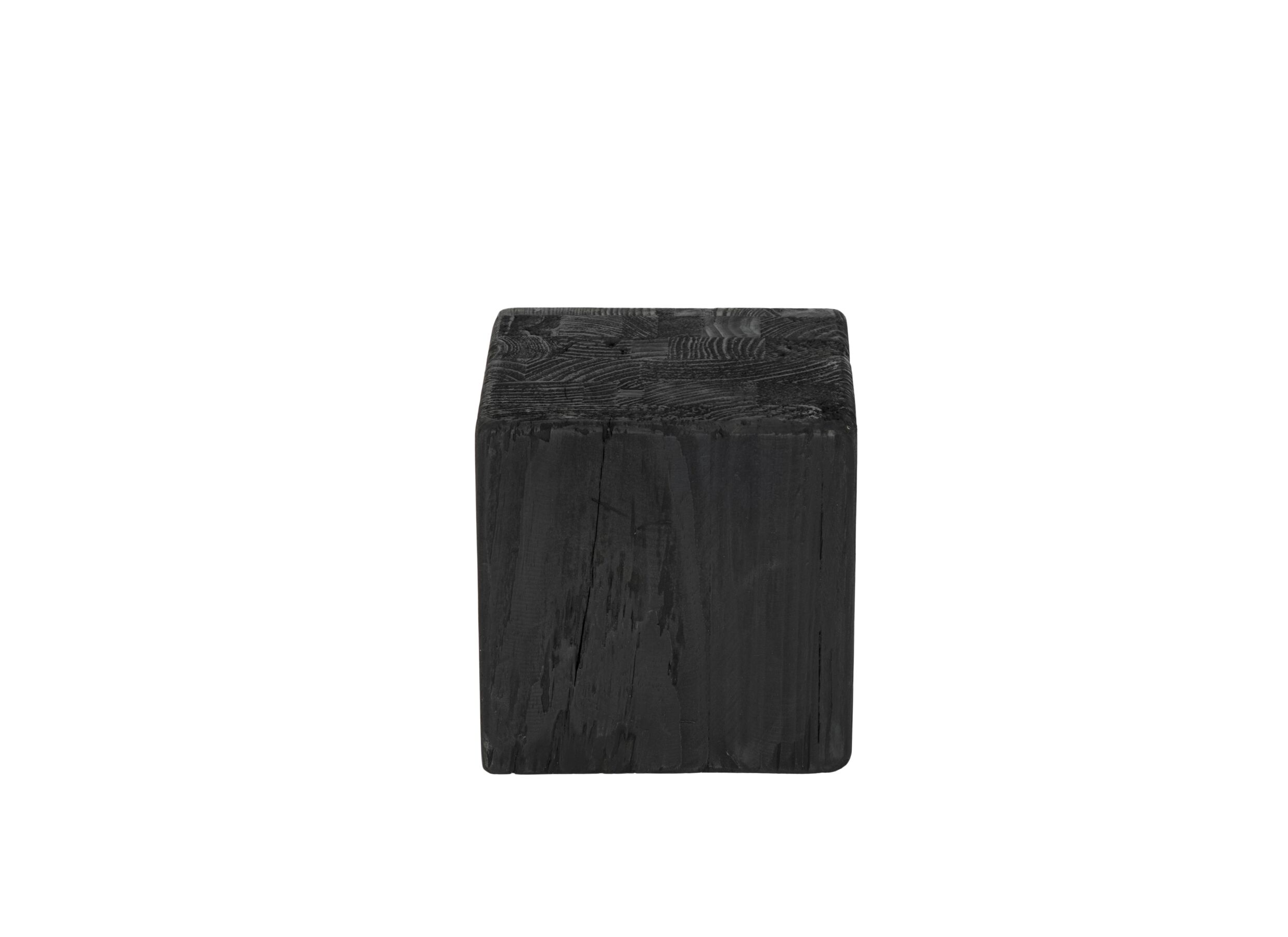 Colonne Qubit 20x20x20cm - sapin massif recyclé - noir