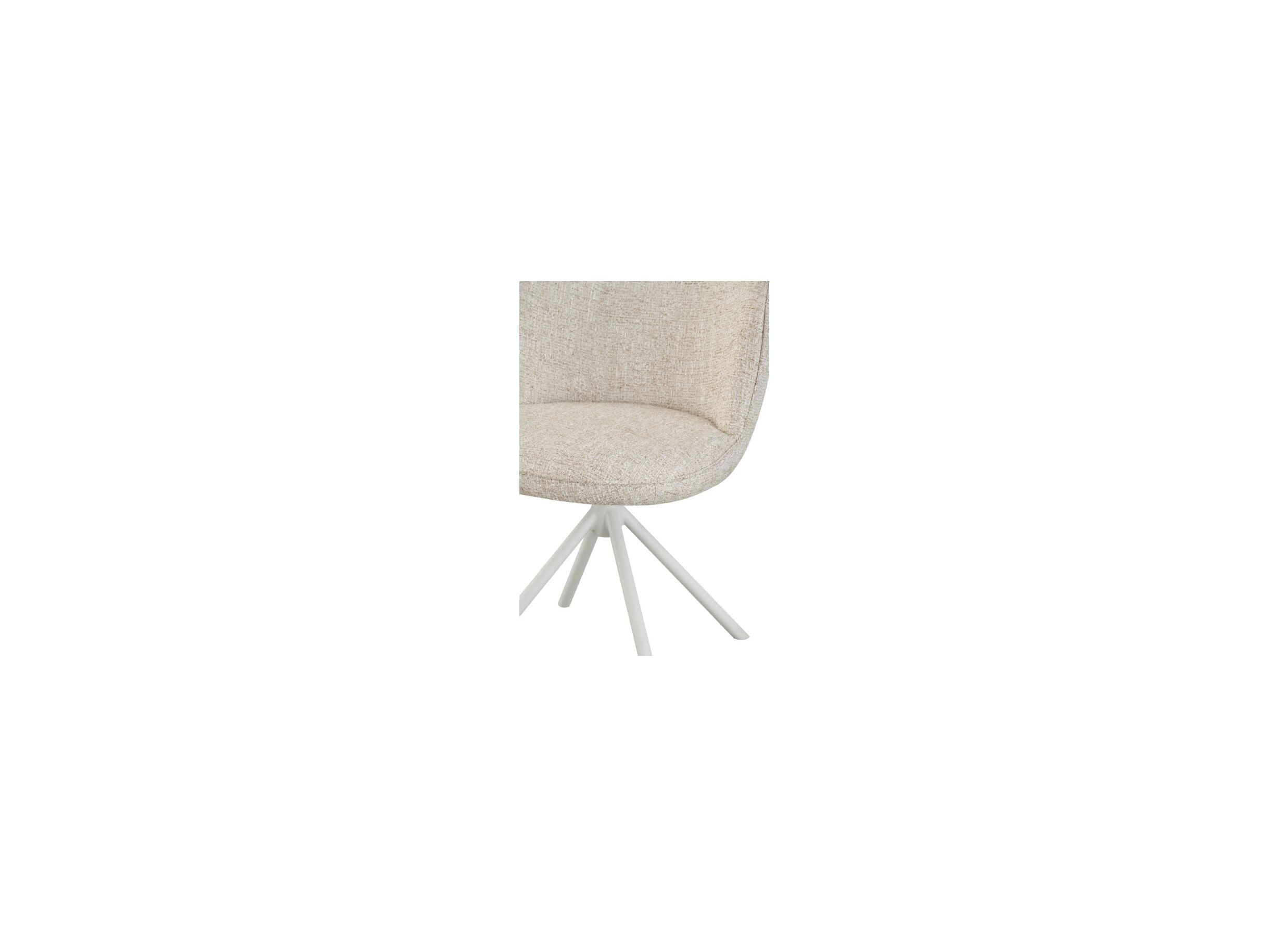 Detailfoto - Draaistoel Kappa 55x49x85cm - stof - beige