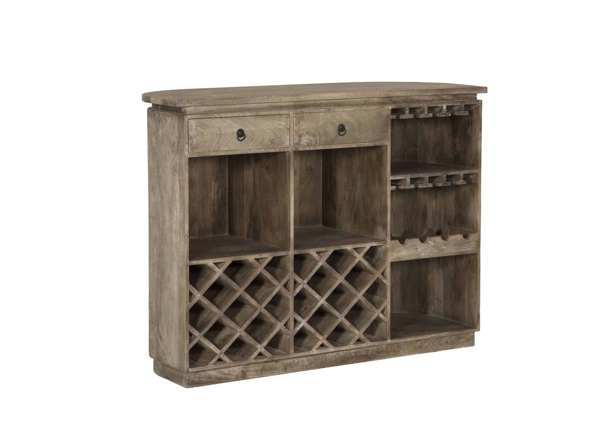 Aperçu - Meuble Bar Leone 146cm - manguier massif - sandblast