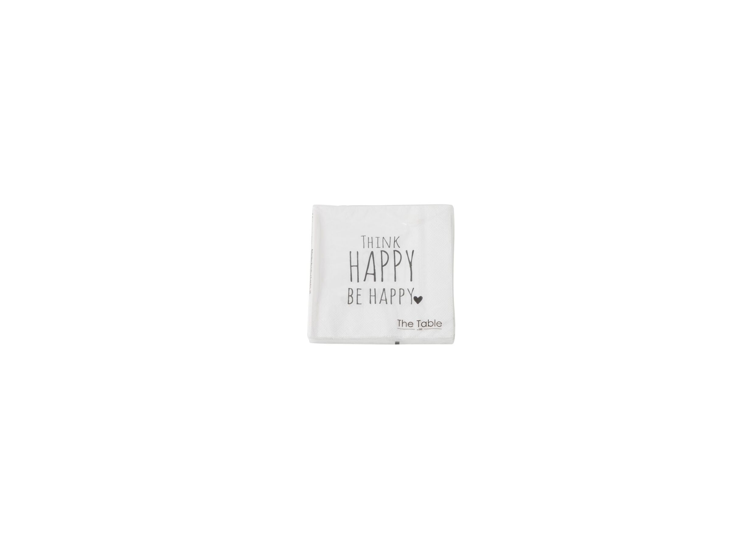 Overzichtsfoto - Serviette Homey 17x17cm zwart wit 20 stuks