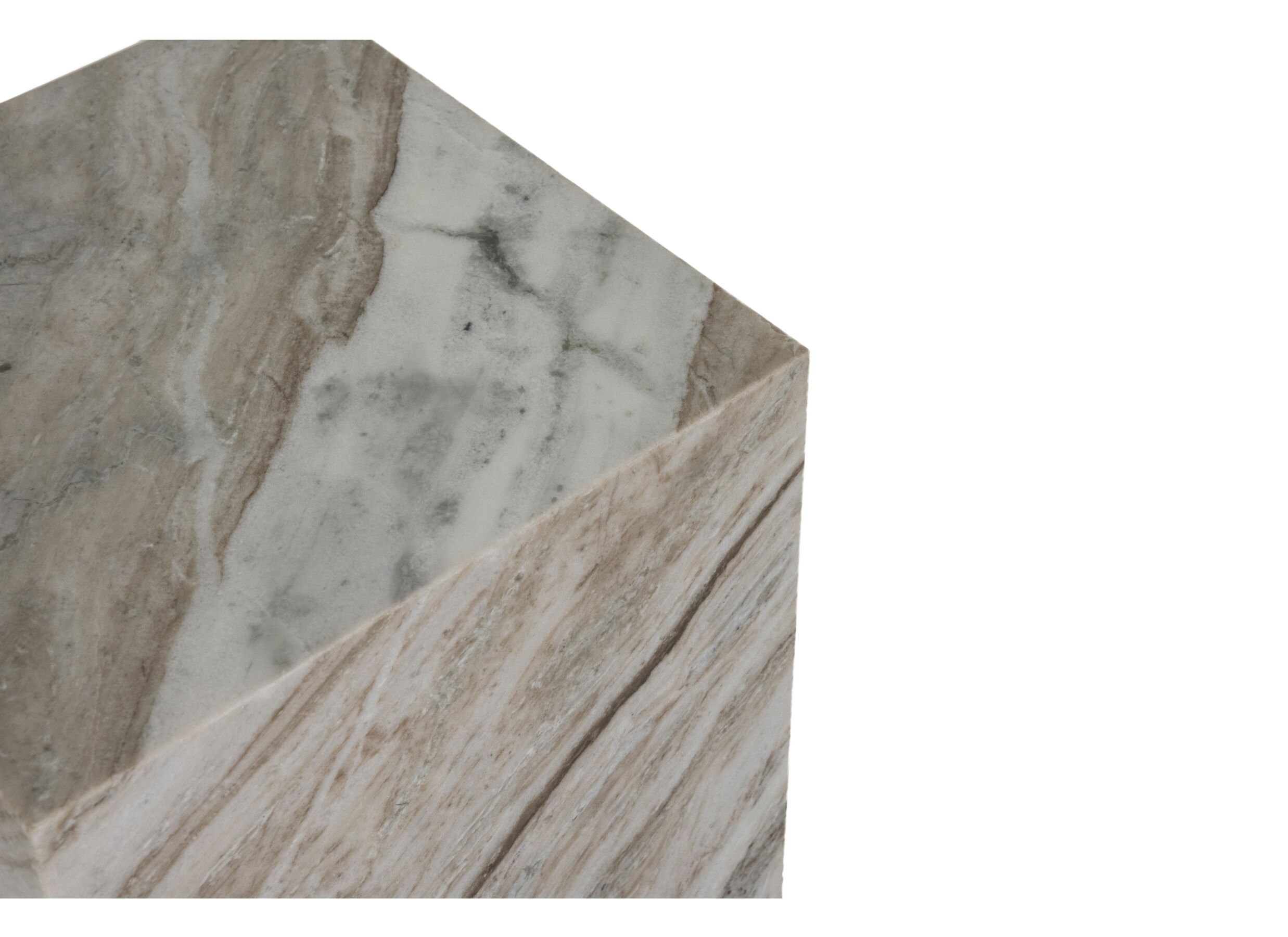 Detail - Colonne Calcio 40x40x70cm - marbre - blanc