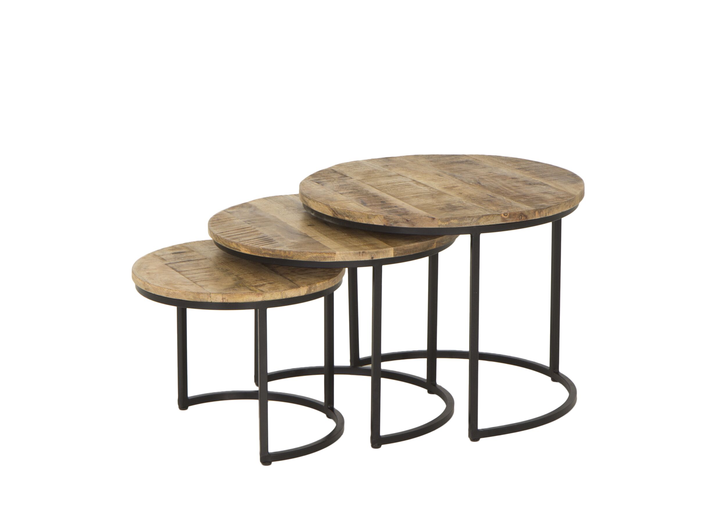 Table d'appoint Joshua Ø55cm lot de 3 - Table d'appoint Joshua Ø55cm lot de 3