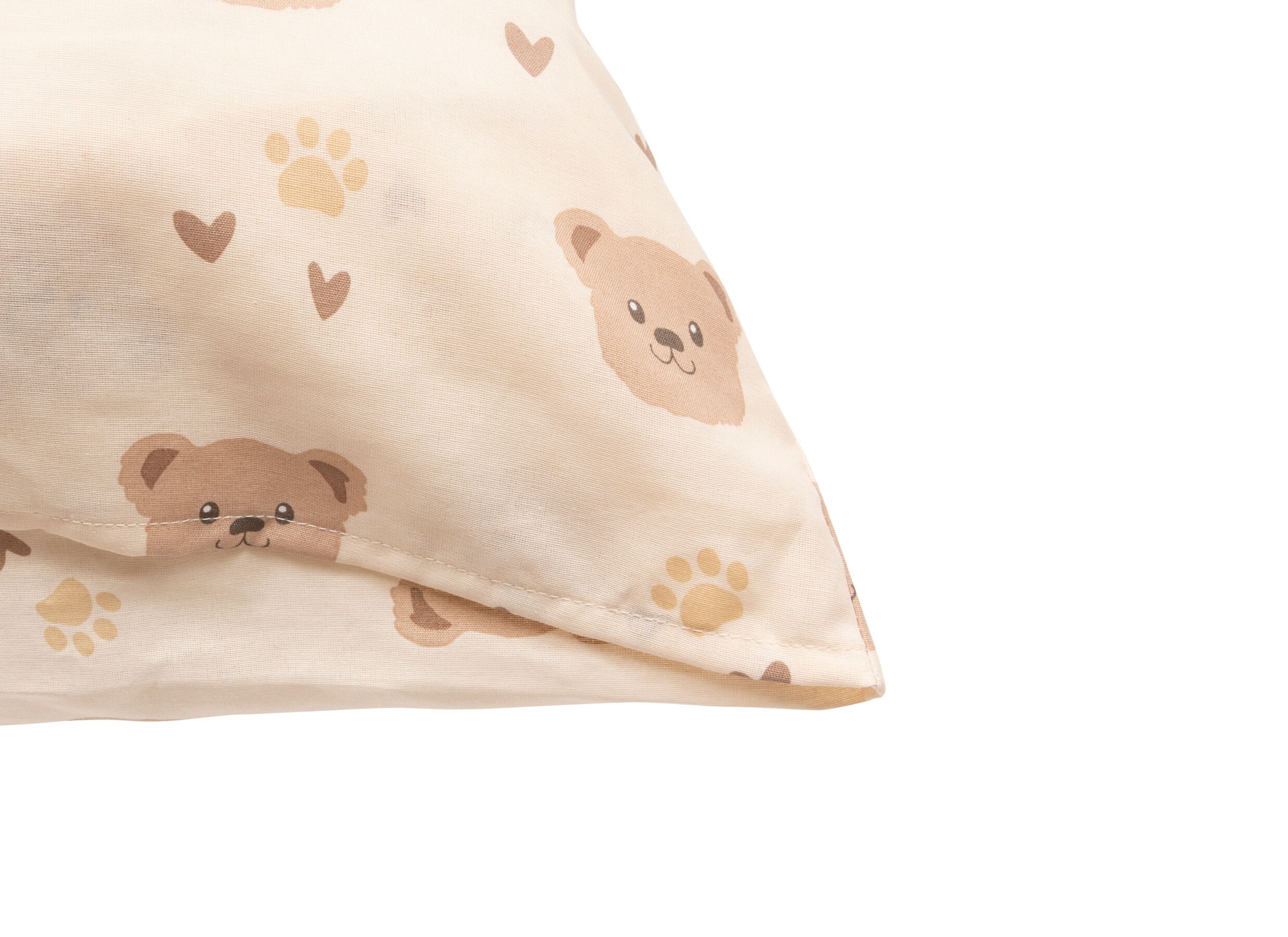 Detail - Housse de couette Motif Ours 140x200cm - coton & polyester - beige