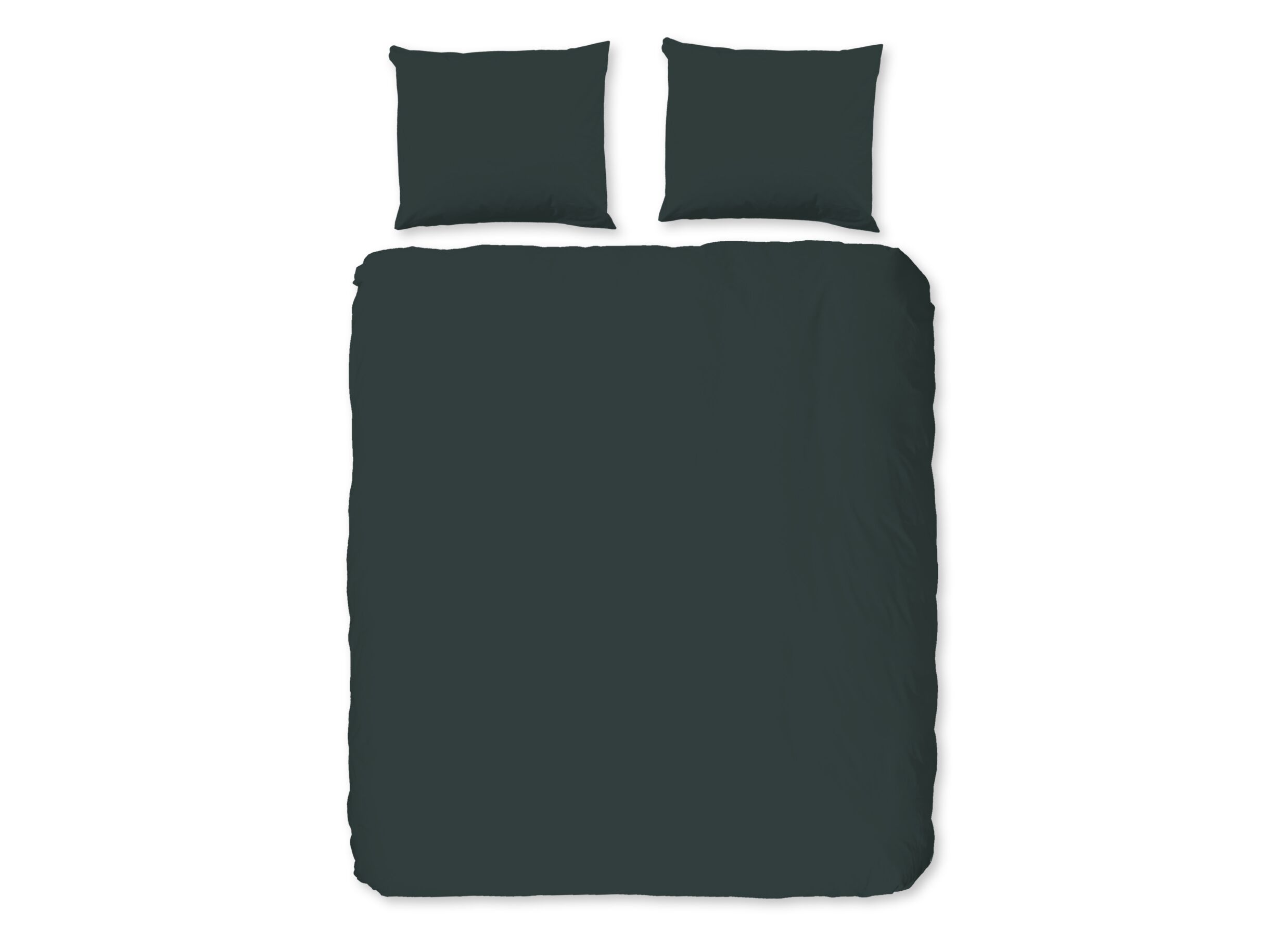 Dekbedovertrek 200x220cm - katoen - dronkergroen - Housse de couette 200x220cm - coton - vert foncé