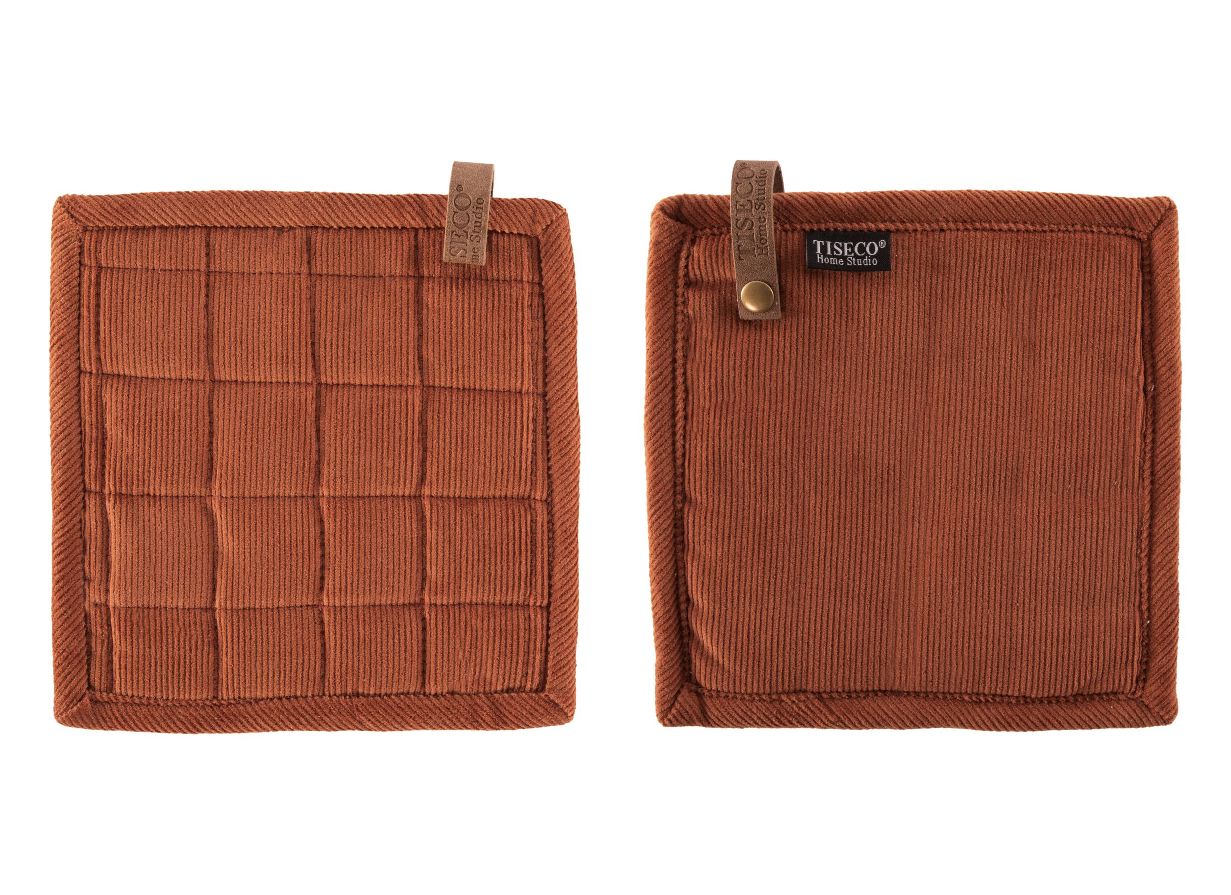 Hoofdfoto - Pannenlap Velmar 20x20cm - katoen & polyester - cognac