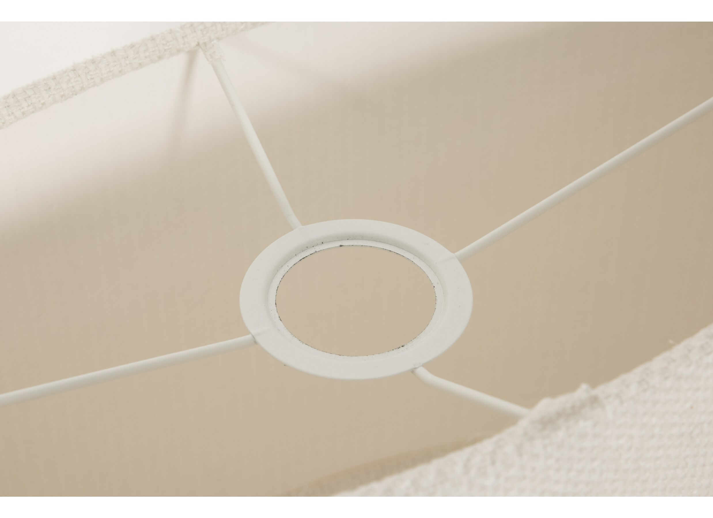 Detail - Abat-jour 35x35x22,5cm - tissu - blanc