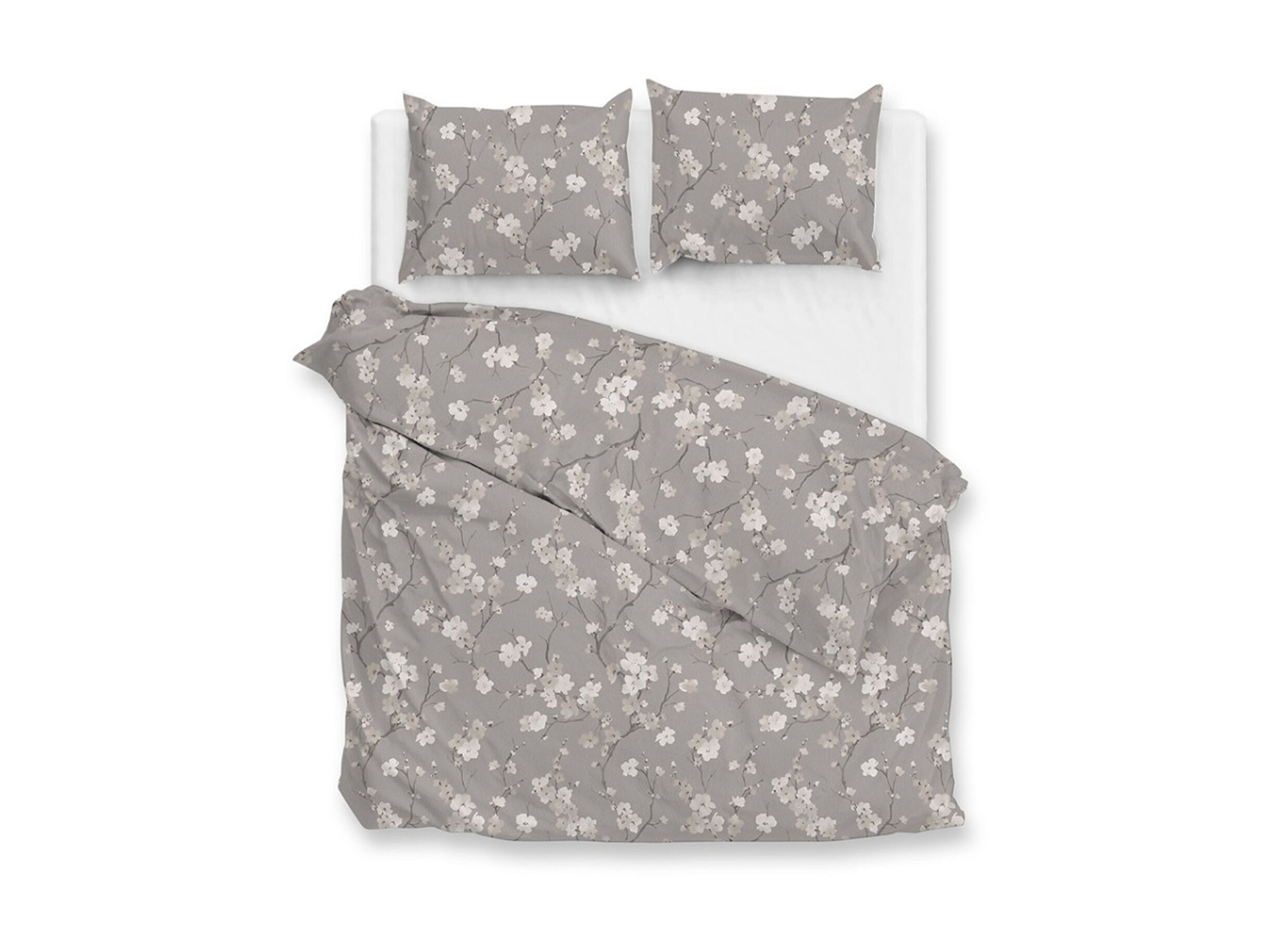 Dekbedovertrek Aria 240x220cm - flanel - grijs - Housse de couette Aria 240x220cm - flanelle - gris