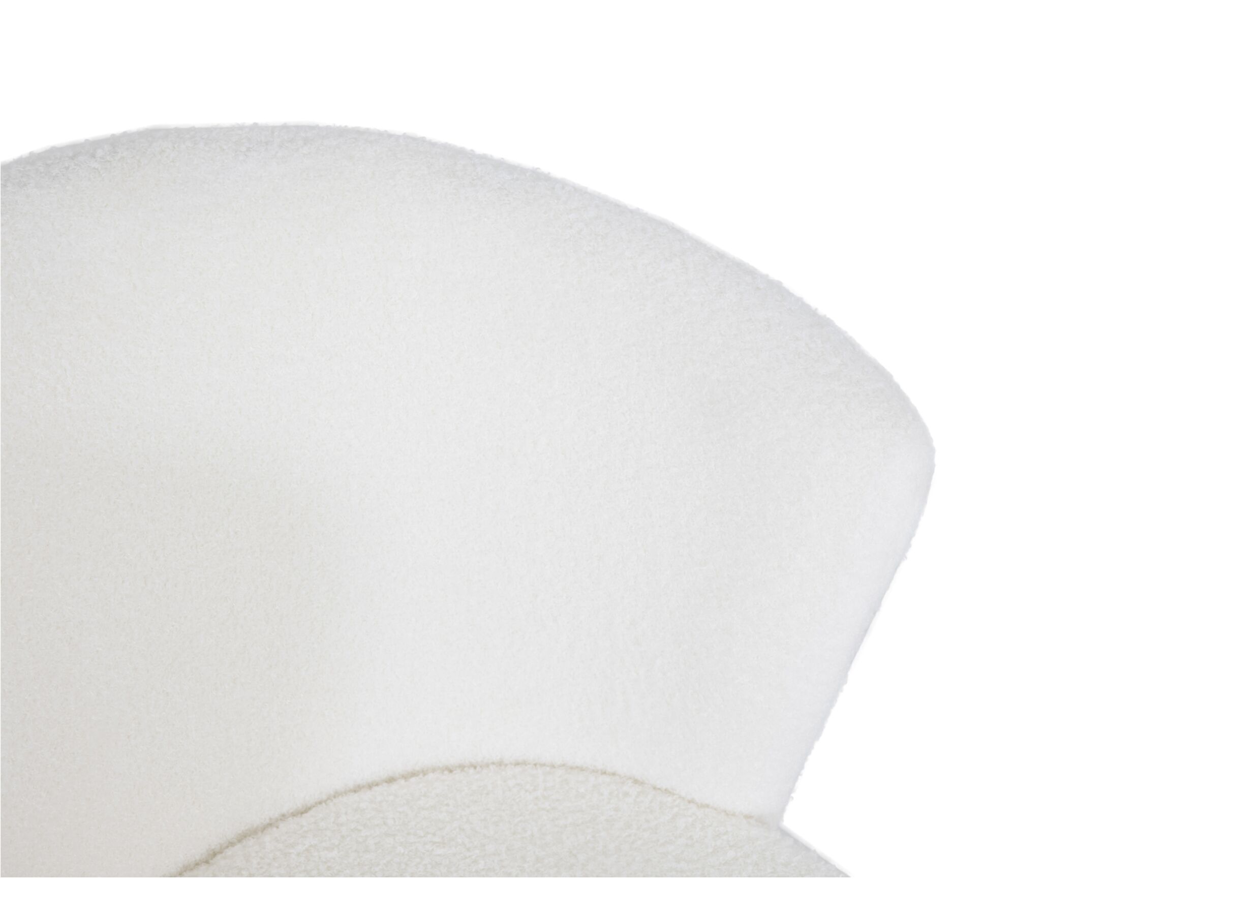 Detail - Chaise Gattino 55,5x48x81cm - bouclé - blanc