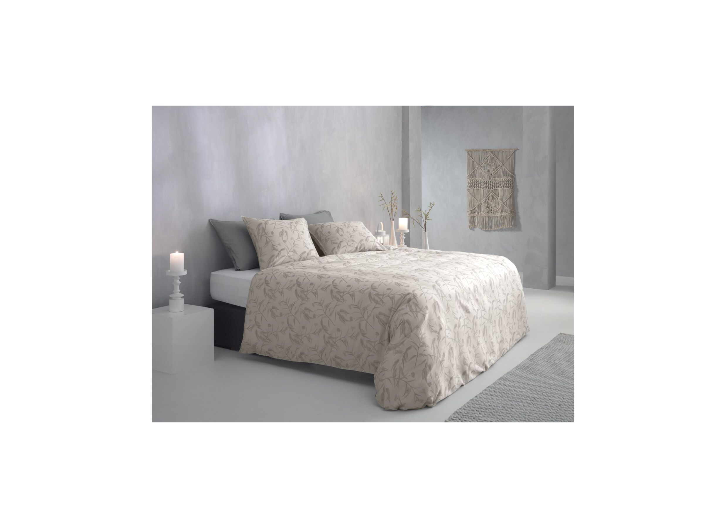 Housse de couette Fior Di Satinado 240x220cm satin de coton - Housse de couette Fior Di Satinado 240x220cm satin de coton