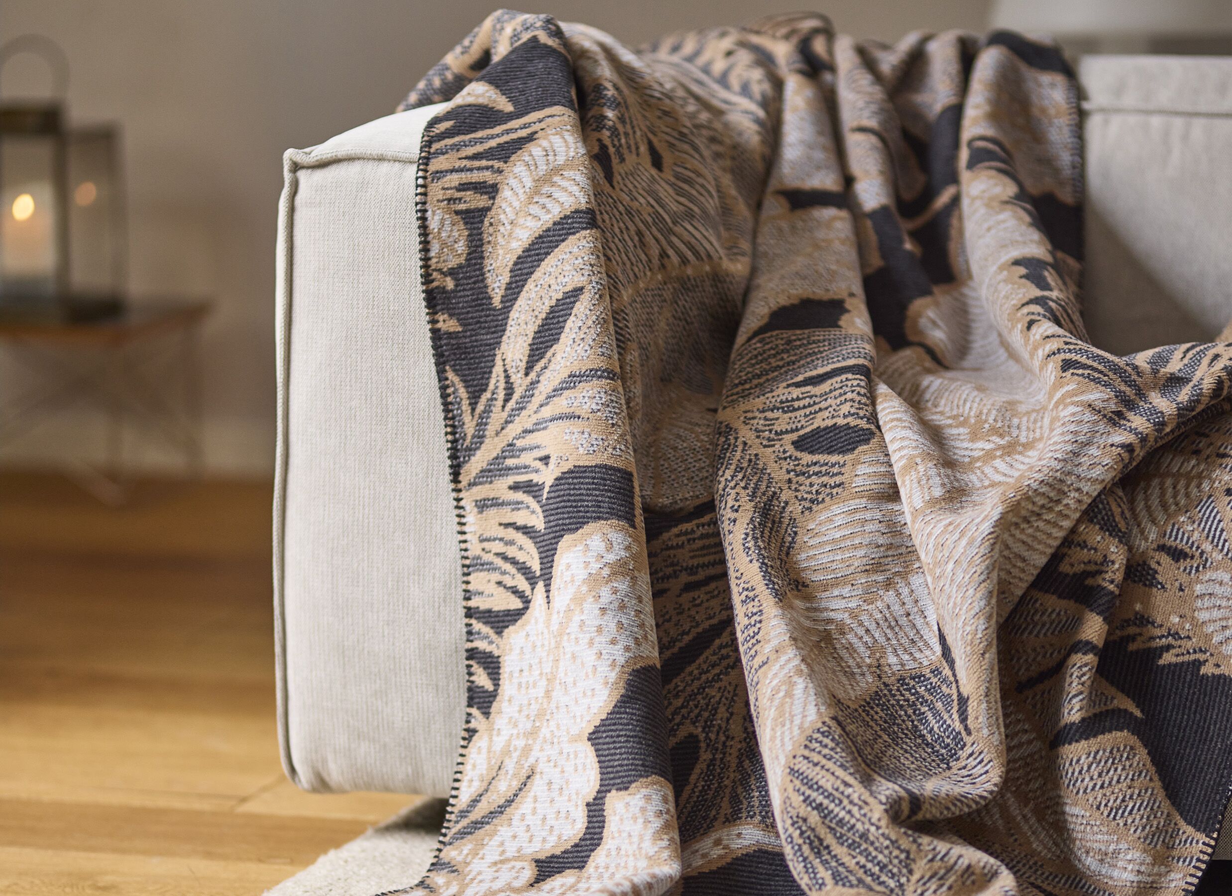 Foto ambiance - Plaid Leavy Luxe 150x200cm - polyester & coton - multicolore