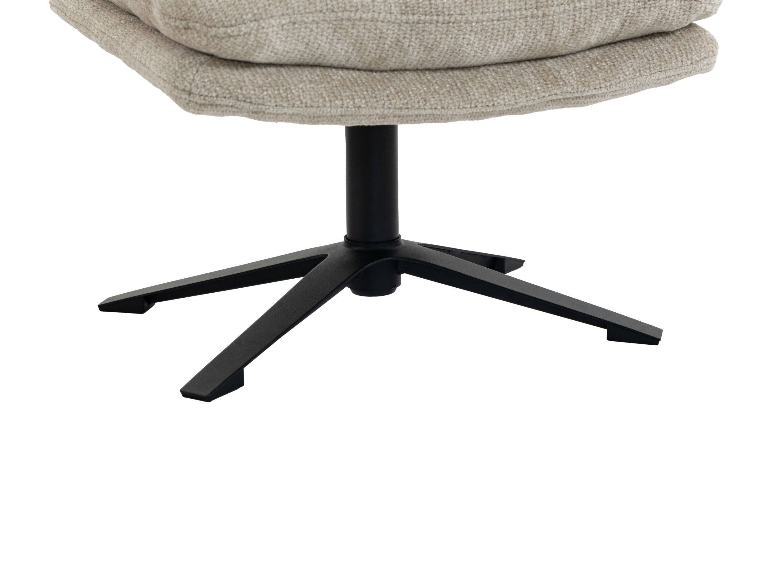 Detailfoto - Voetenbank Nouka 41x52x36-41cm - stof - beige