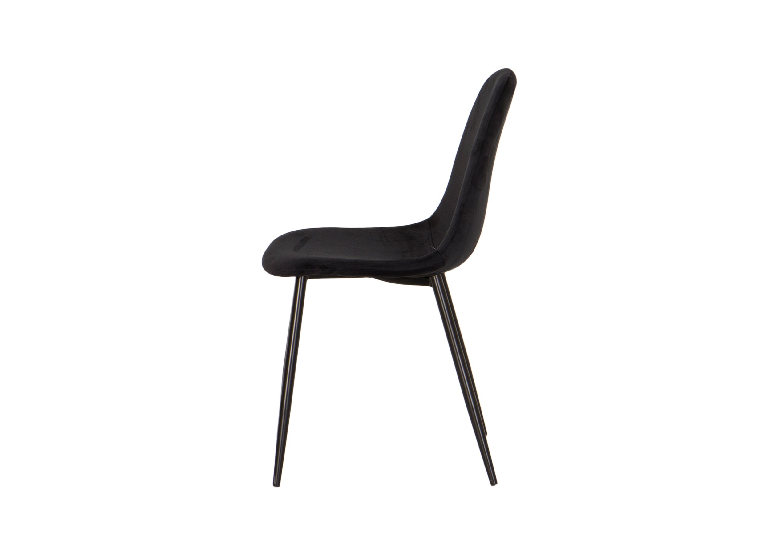 Stoel Charlton 44x53x87cm - fluweel - zwart