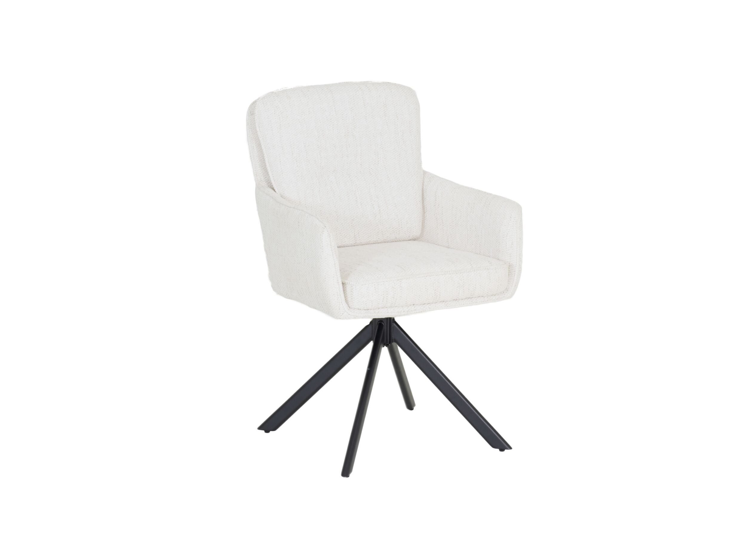 Plus Important - Chaise pivotante Kingsley 60x65x92,5cm - fibre polyester - beige