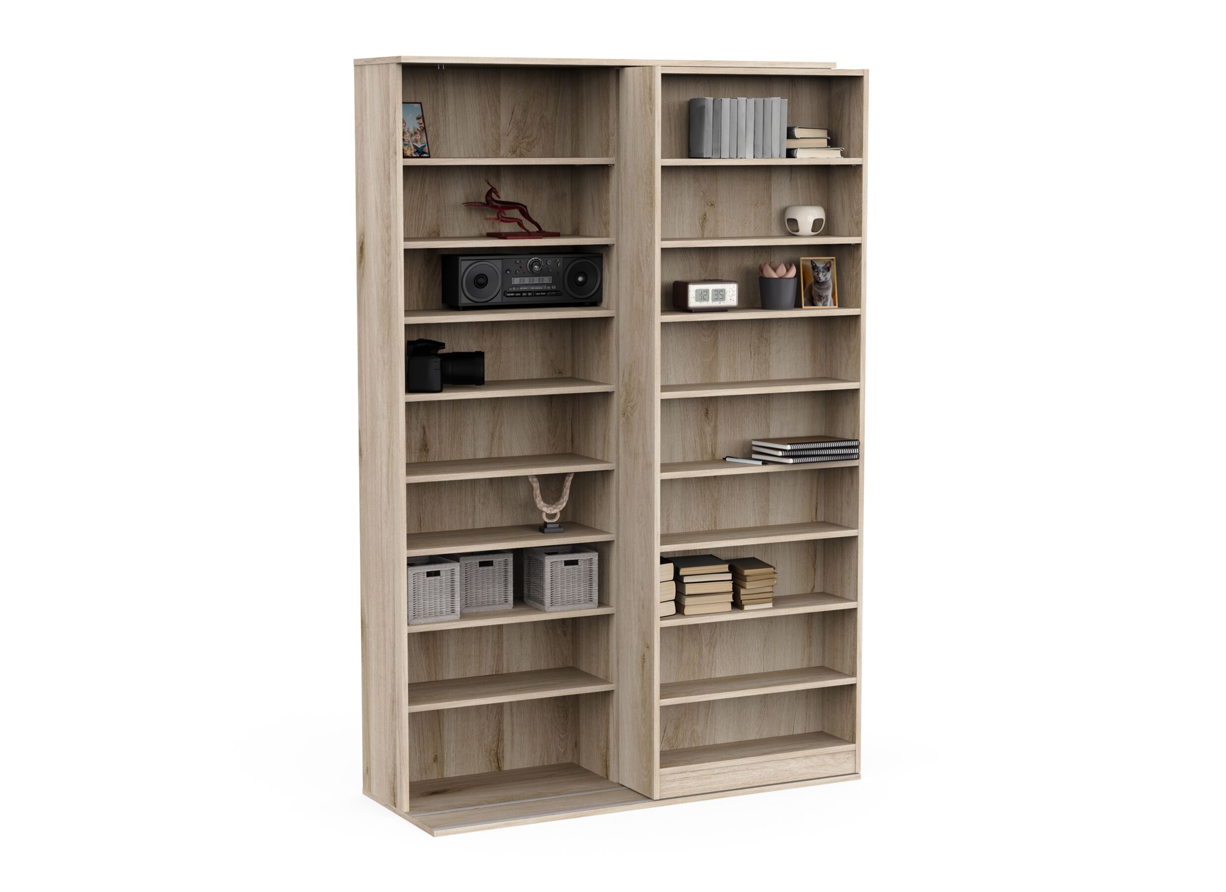 Overzichtsfoto - Boekenrek Bento 117x44x179cm - decor - kronberg eik