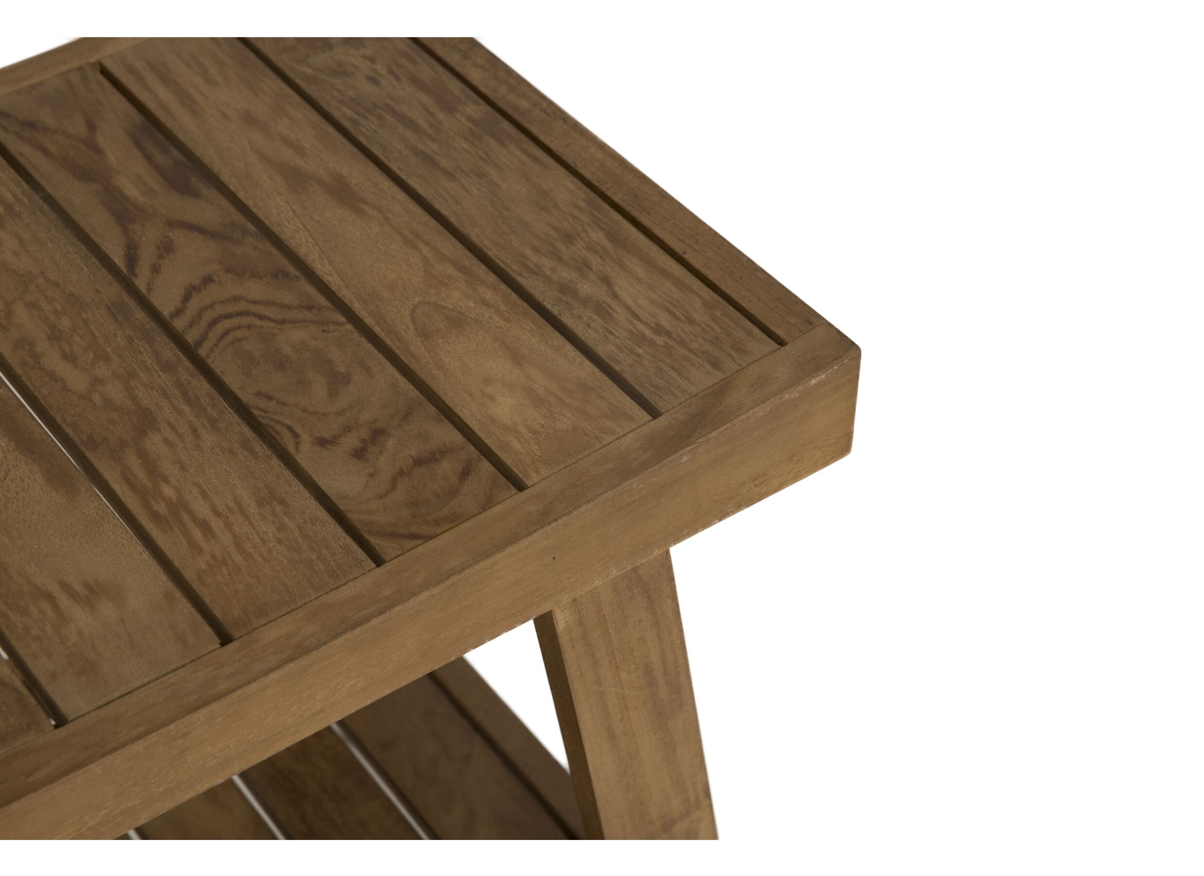 Detailfoto - Badkruk 53x34x47cm - geschuurd teak - naturel