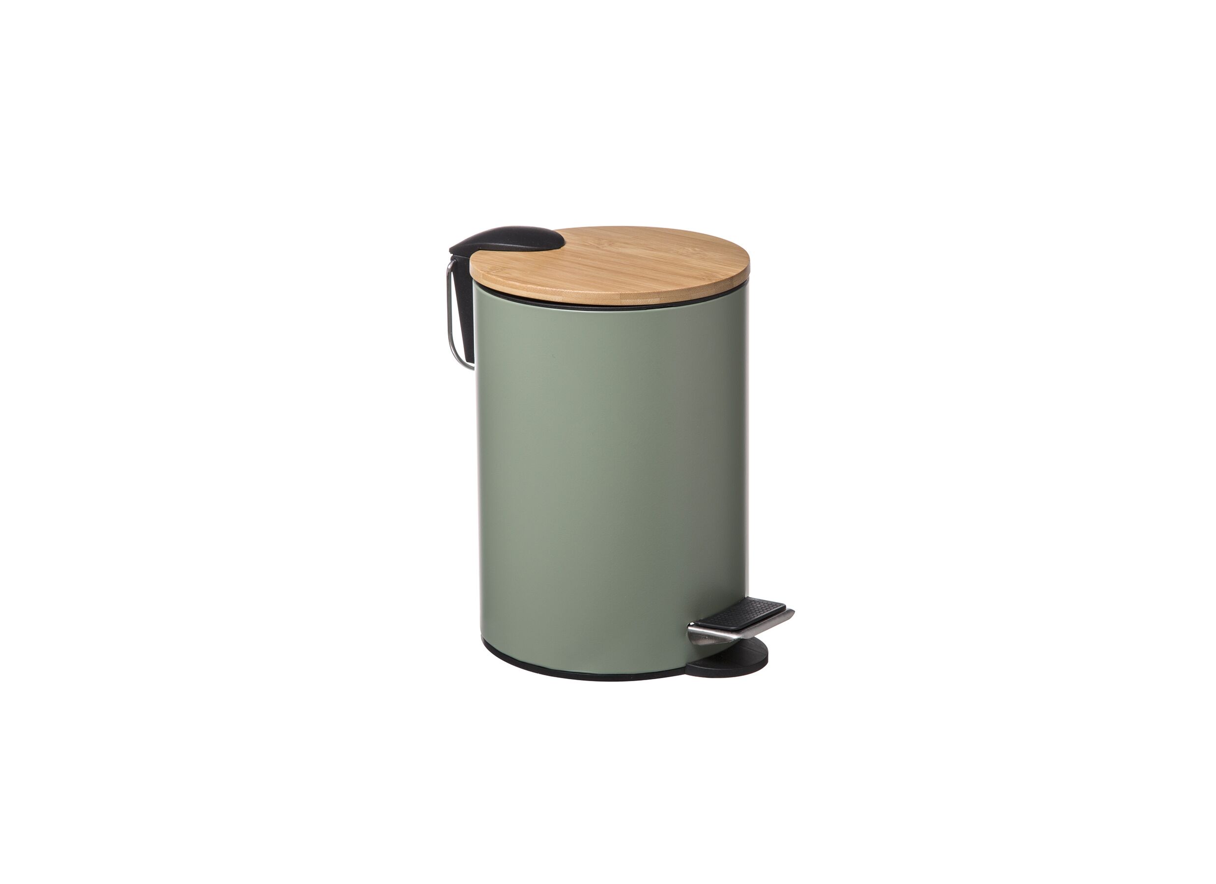 Poubelle à pédale Trio 3L khaki - Poubelle à pédale Trio 3L khaki