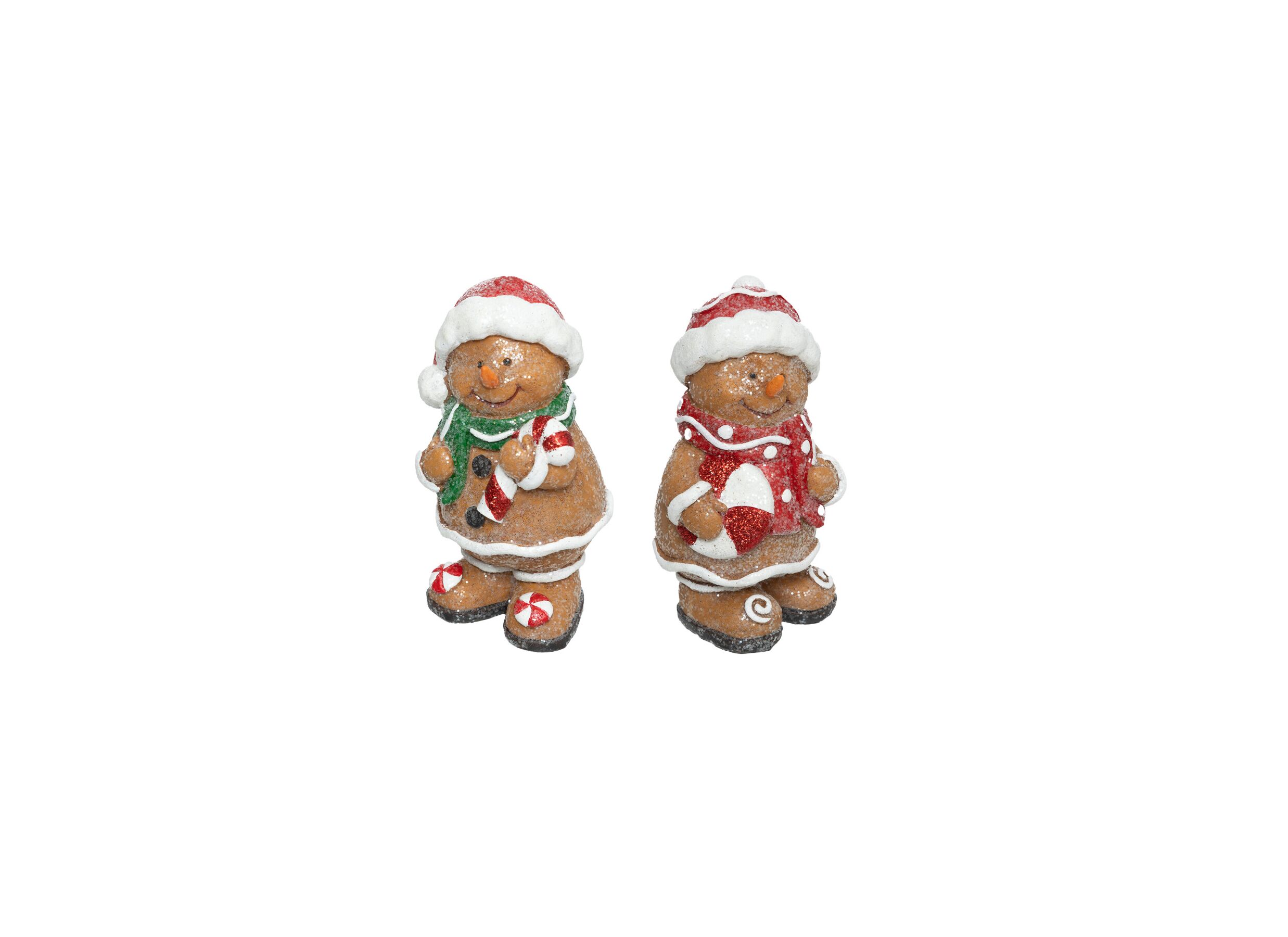 Kerstdecoratie Gingerbread H13 - Kerstdecoratie Gingerbread H13,5cm polystone multicolor