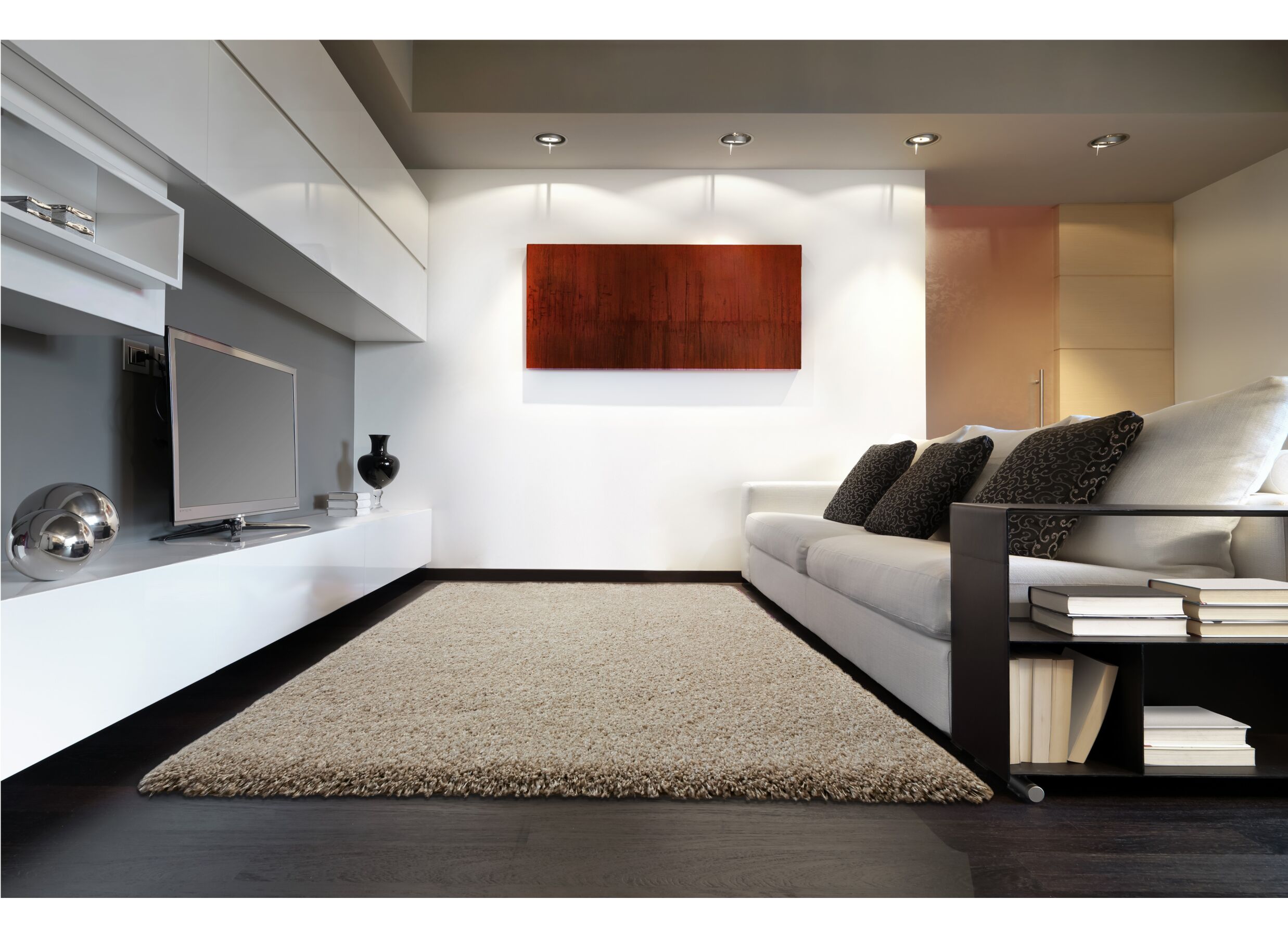 Foto ambiance - Tapis Twister 133x195cm - polypropylène - lin