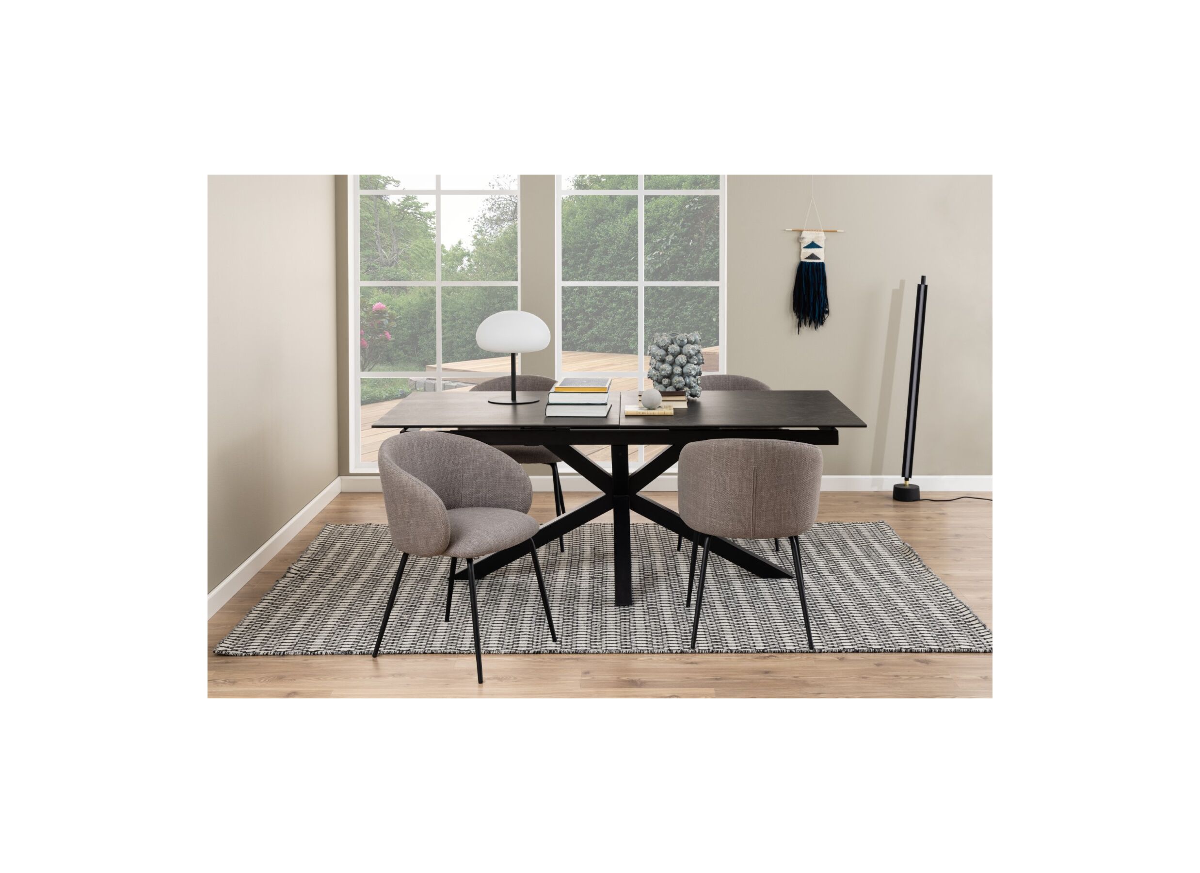 Sfeerfoto - Tafel NEE 200/240x100cm - keramiek - mat zwart