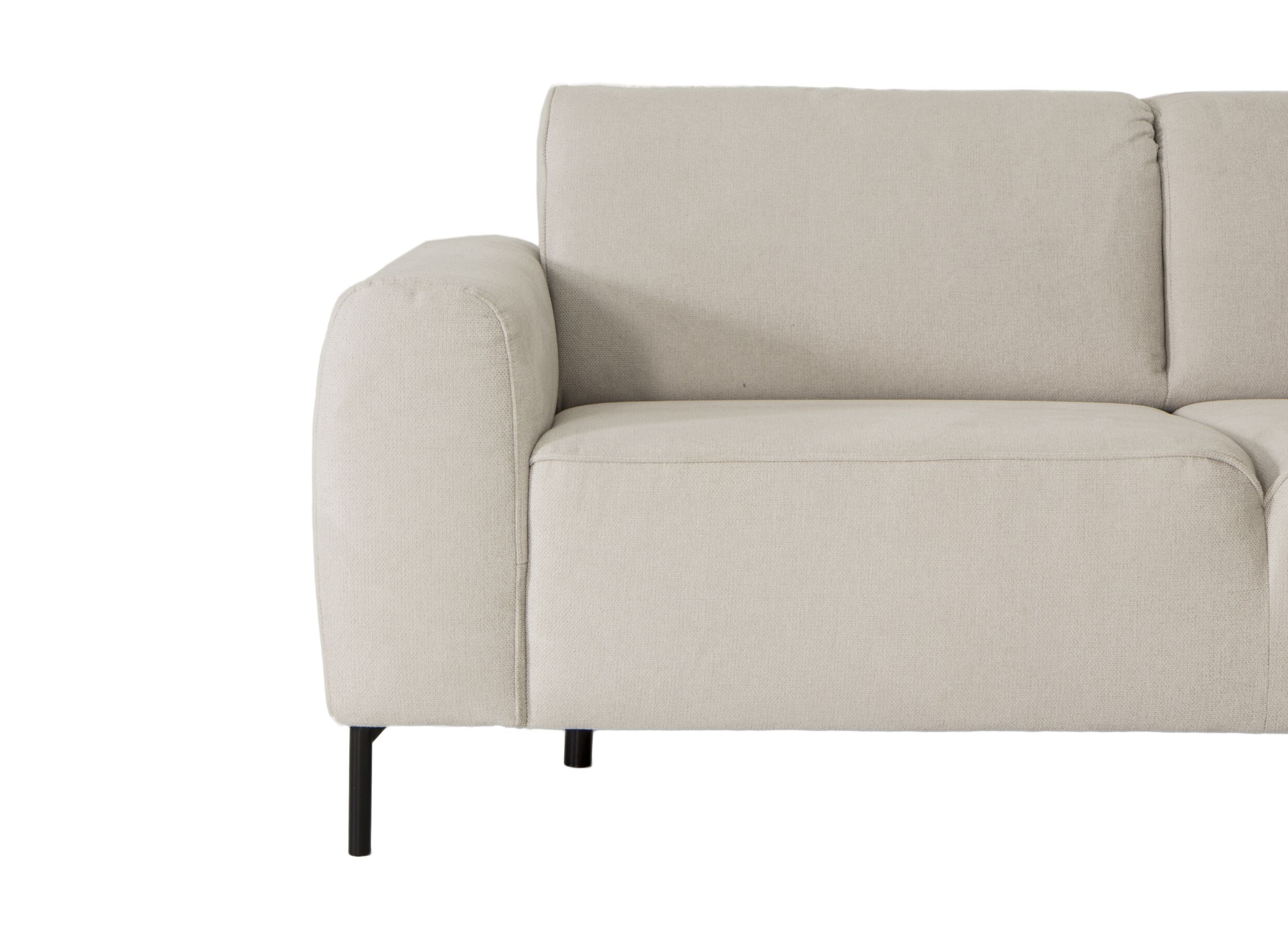 Canapé d'angle Lund 370x278cm - tissu - beige