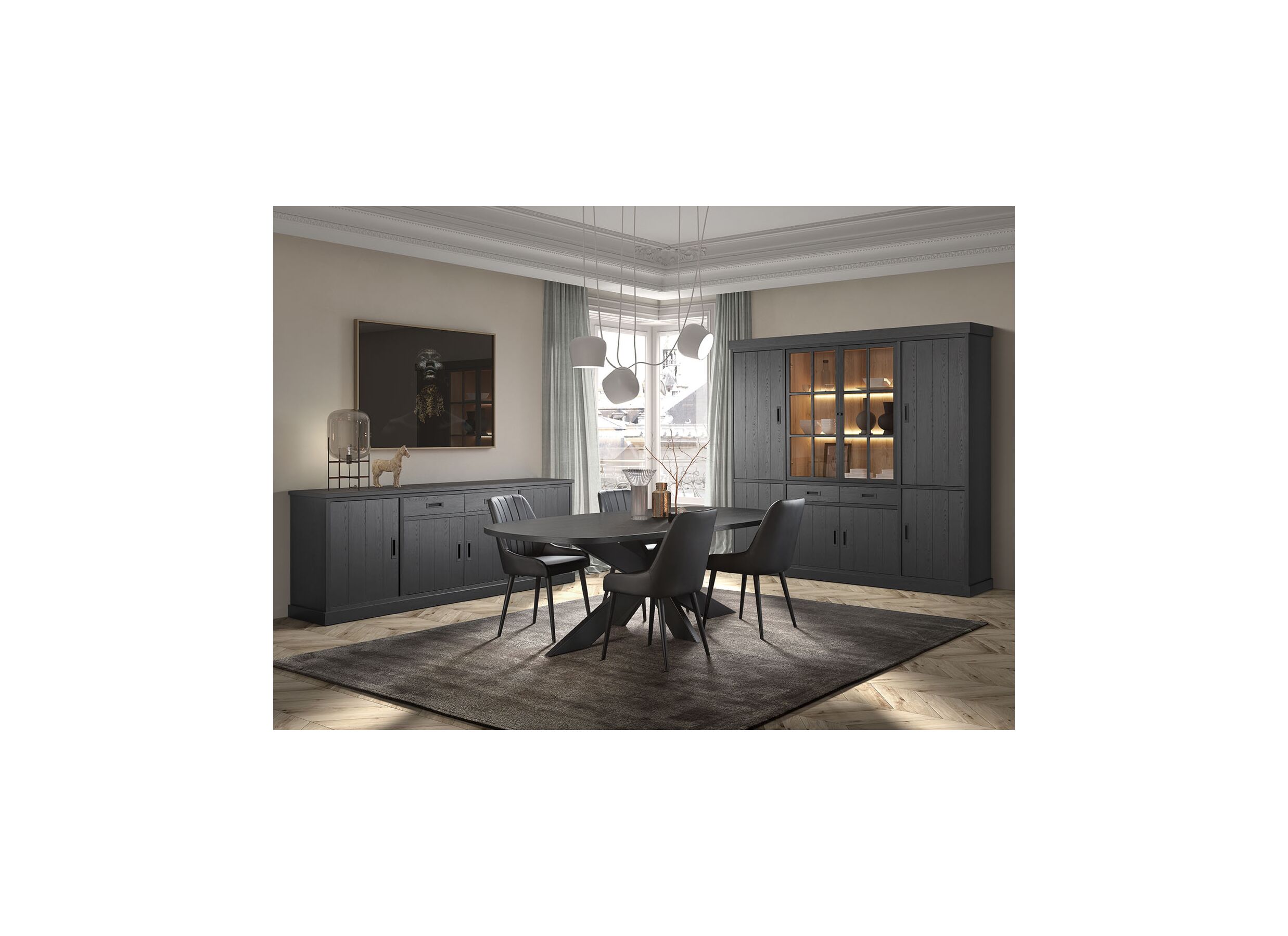 Table Raphael 230x119cm - melamine - NOX