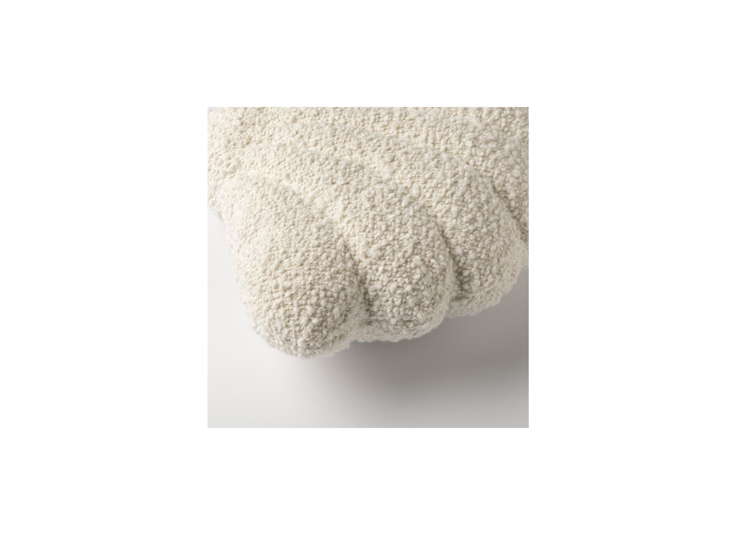 Detailfoto - Kussen Julie 34x45cm - stof - snow white