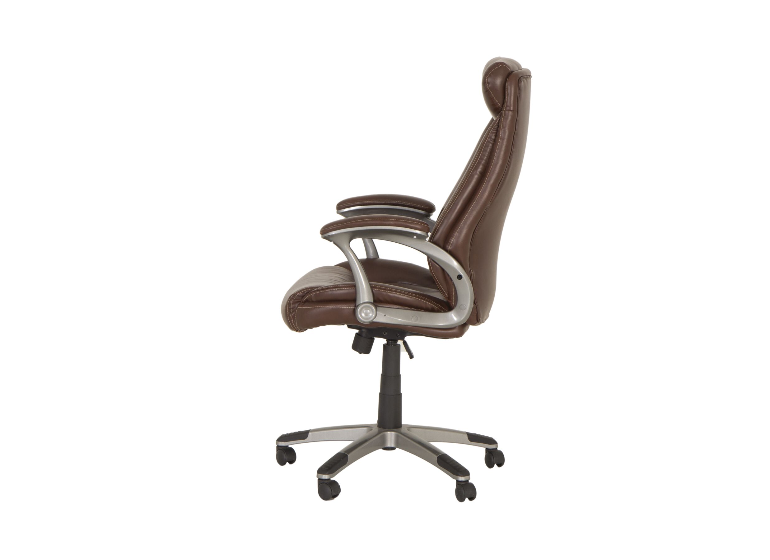 Chaise de bureau Captain 66x66x124cm - similicuir - marron