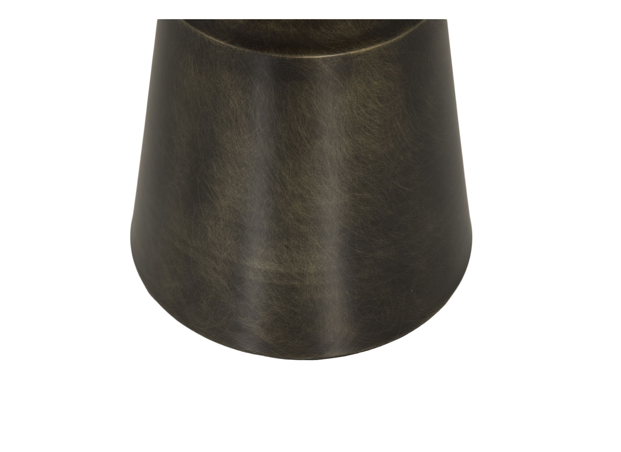 Detail - Table basse Ø45cm - verre & métal - brun & bronze