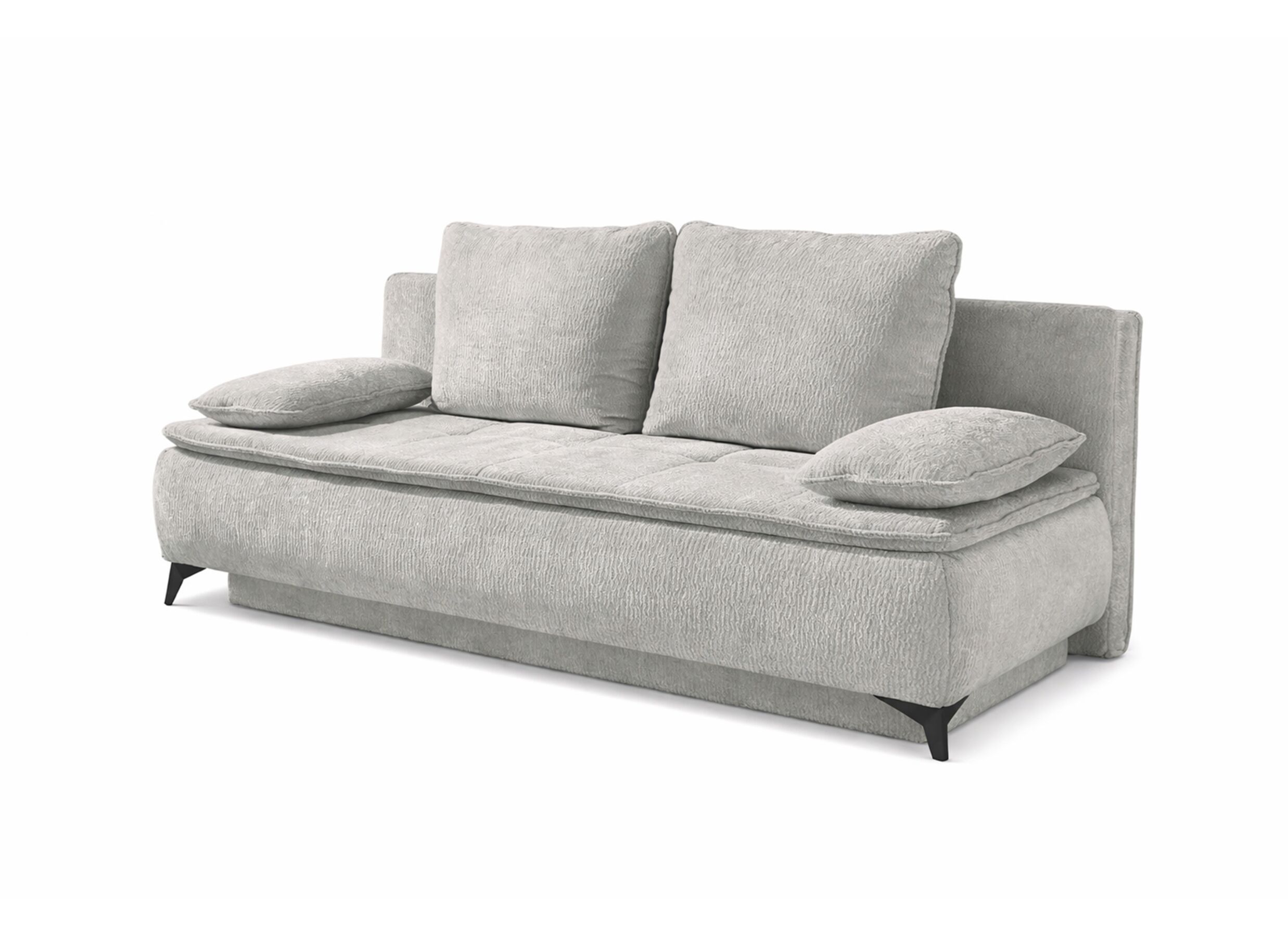 Plus Important - Canapé-lit Leandro 2 personnes - tissu - gris clair
