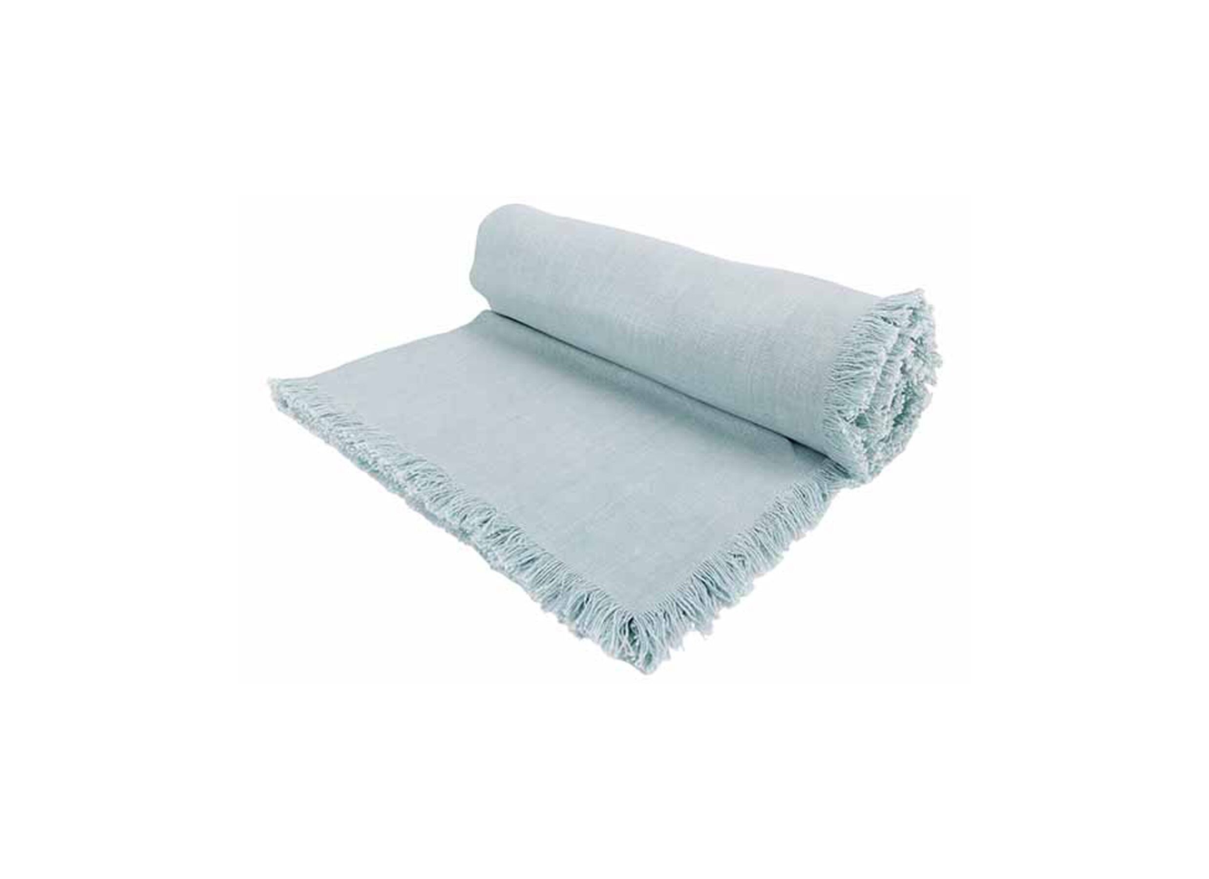 Plus Important - Nappe Franjes 350x140cm - coton - bleu