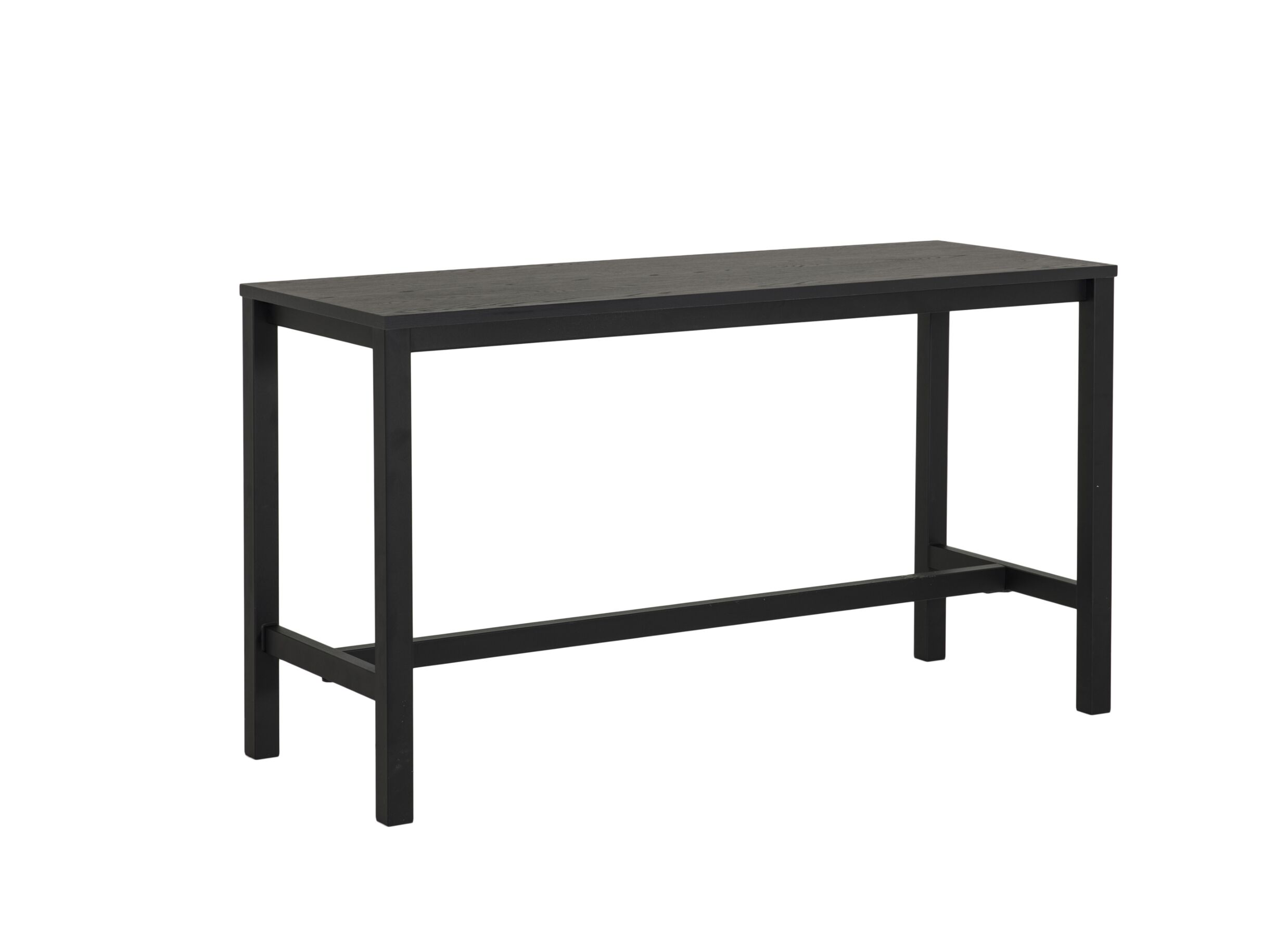 Plus Important - Table de bar Viennabar 160x60cm - décor - chêne halifax noir