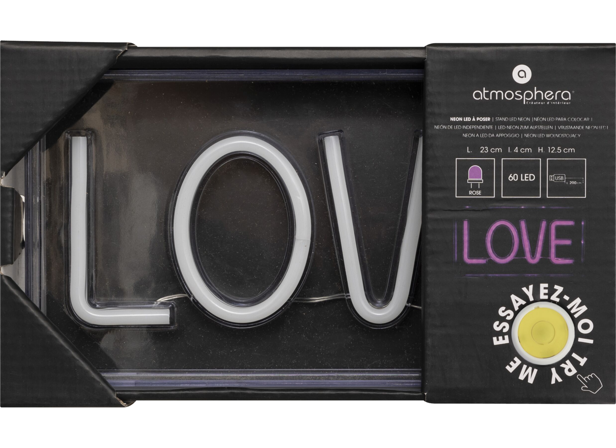 Indeling - Ledlamp Neon Love 23x12,5cm - kunststof - roze