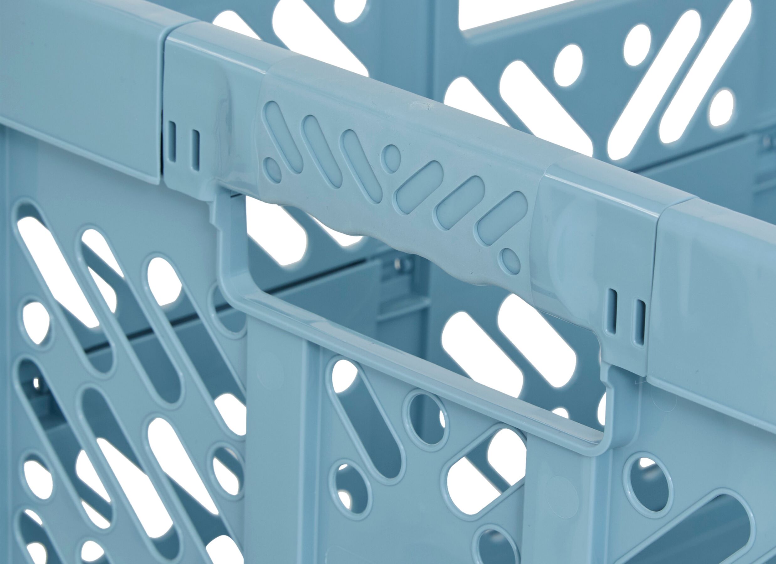 Detailfoto - Plooibox 53x27,5x37cm - kunststof - blauw & groen