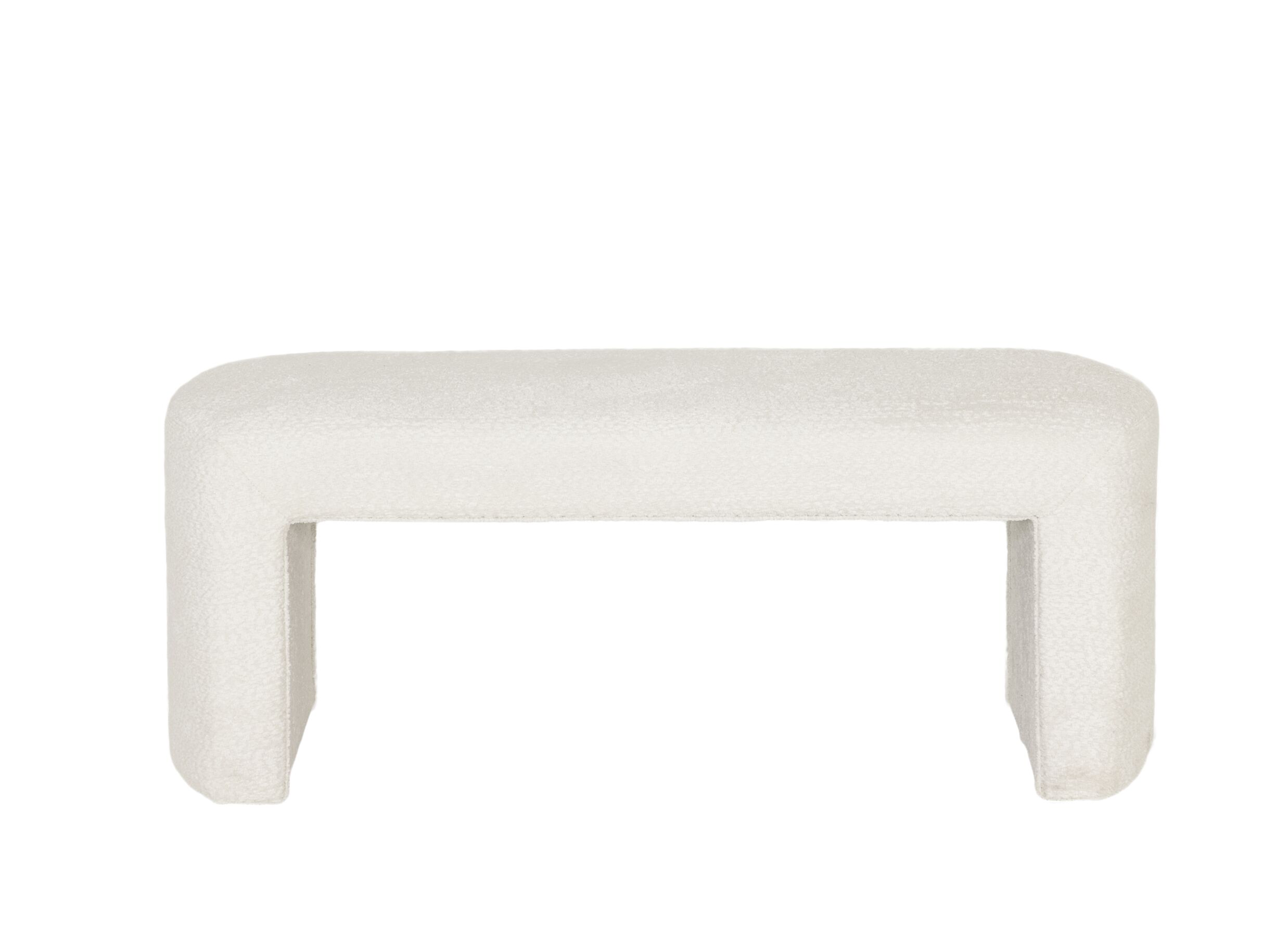 Aperçu - Banc Snowflake 122x45x51cm - chenille - blanc