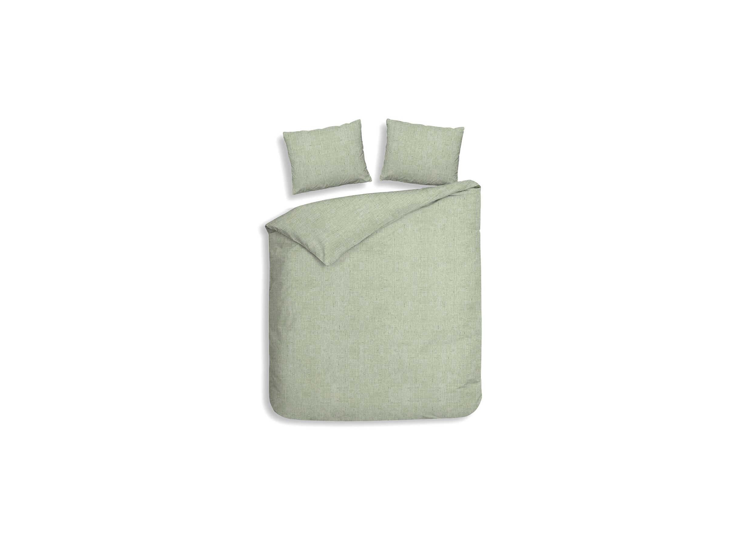 Dekbedovertrek 240x220cm - flanel - laurel green - Housse de couette 240x220cm - flanelle - laurel green