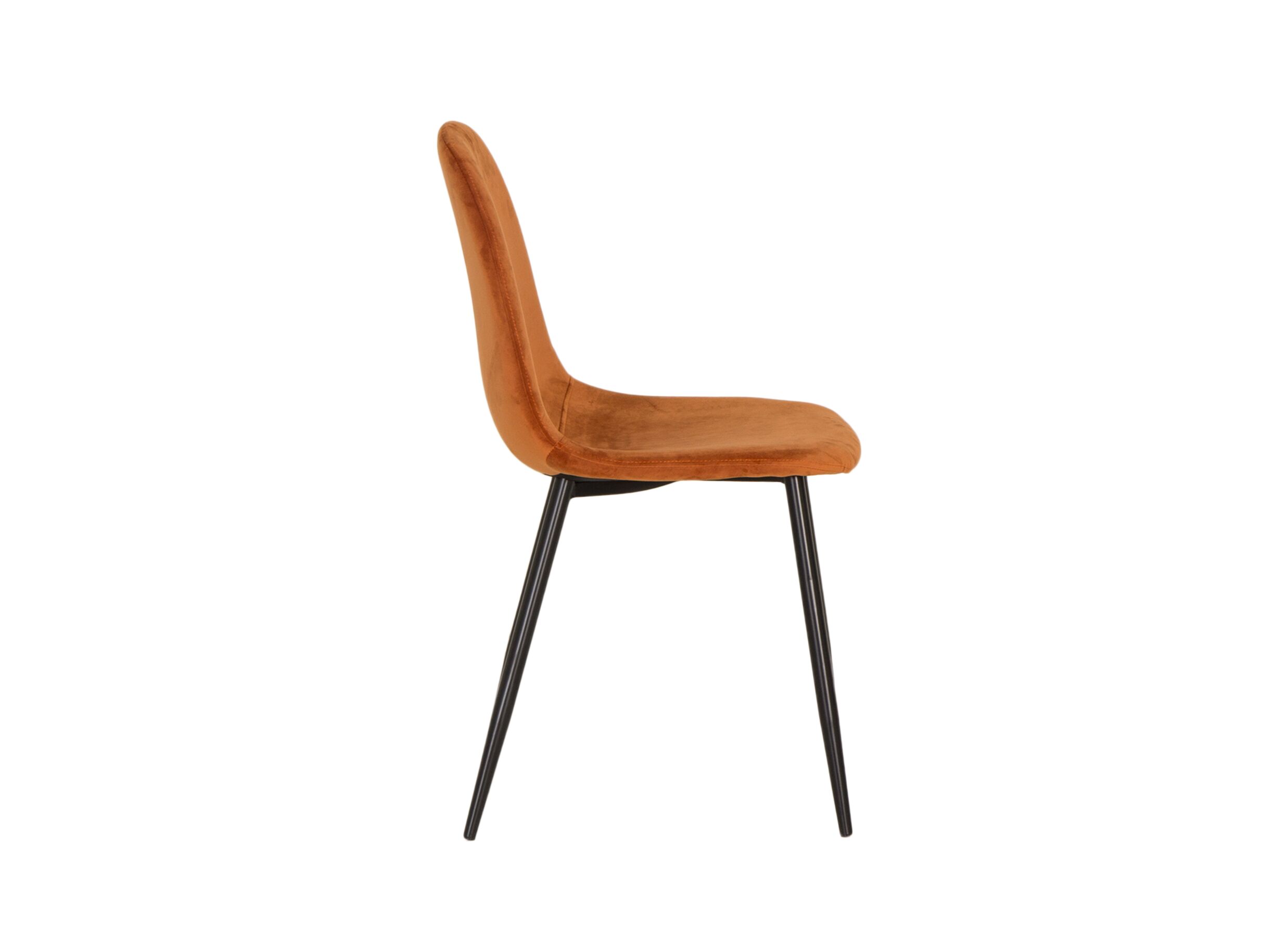 Chaise Charlton 44x53x87cm - velours - orange