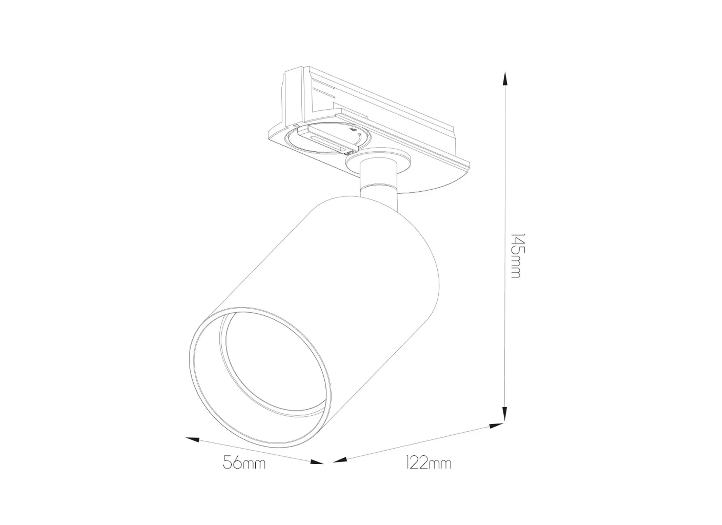Spot GU10 - aluminium - blanc