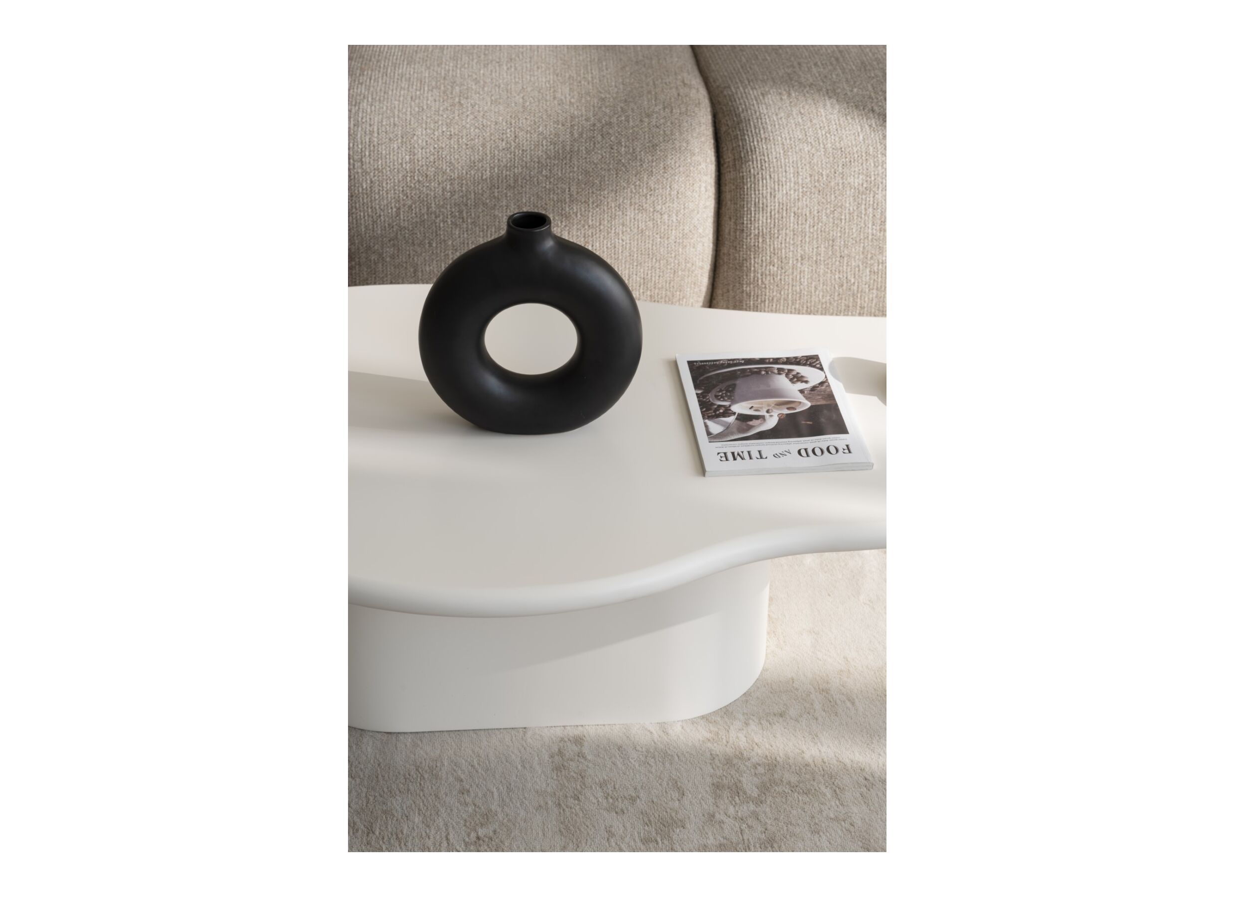 Detail - Table basse Celio 140x70cm - décor - crème