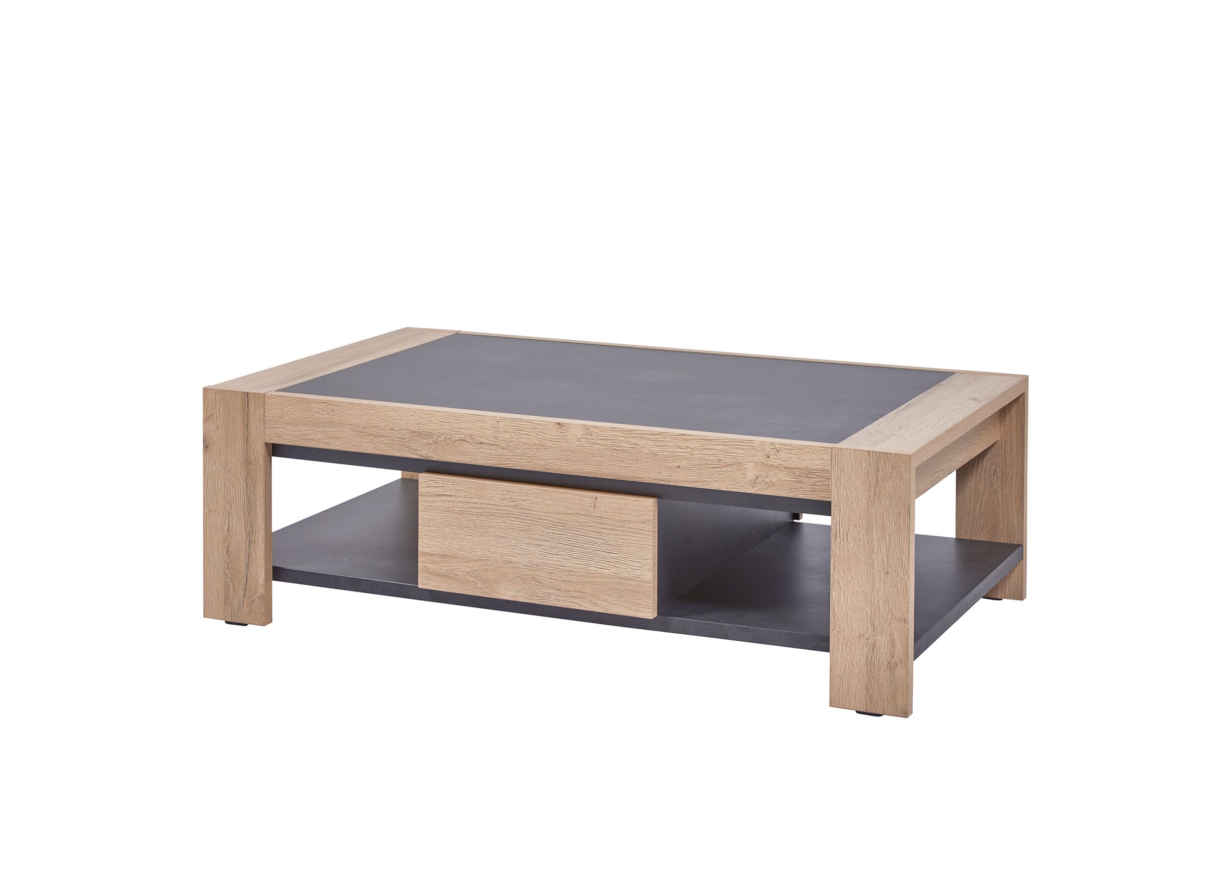 Salontafel bruin grijs met opbergruimte