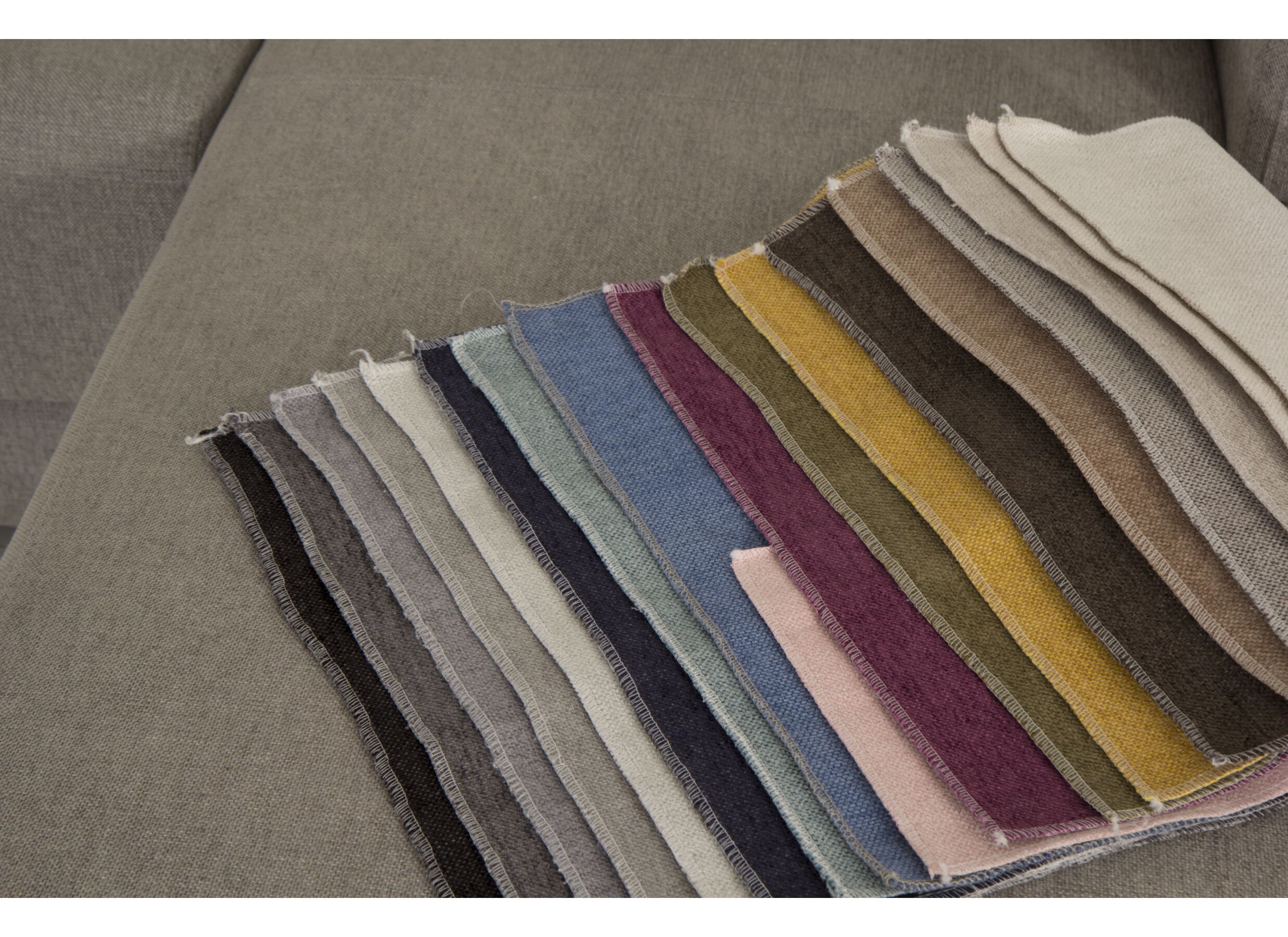Canapé d'angle Willy 322x276cm - tissu - gris