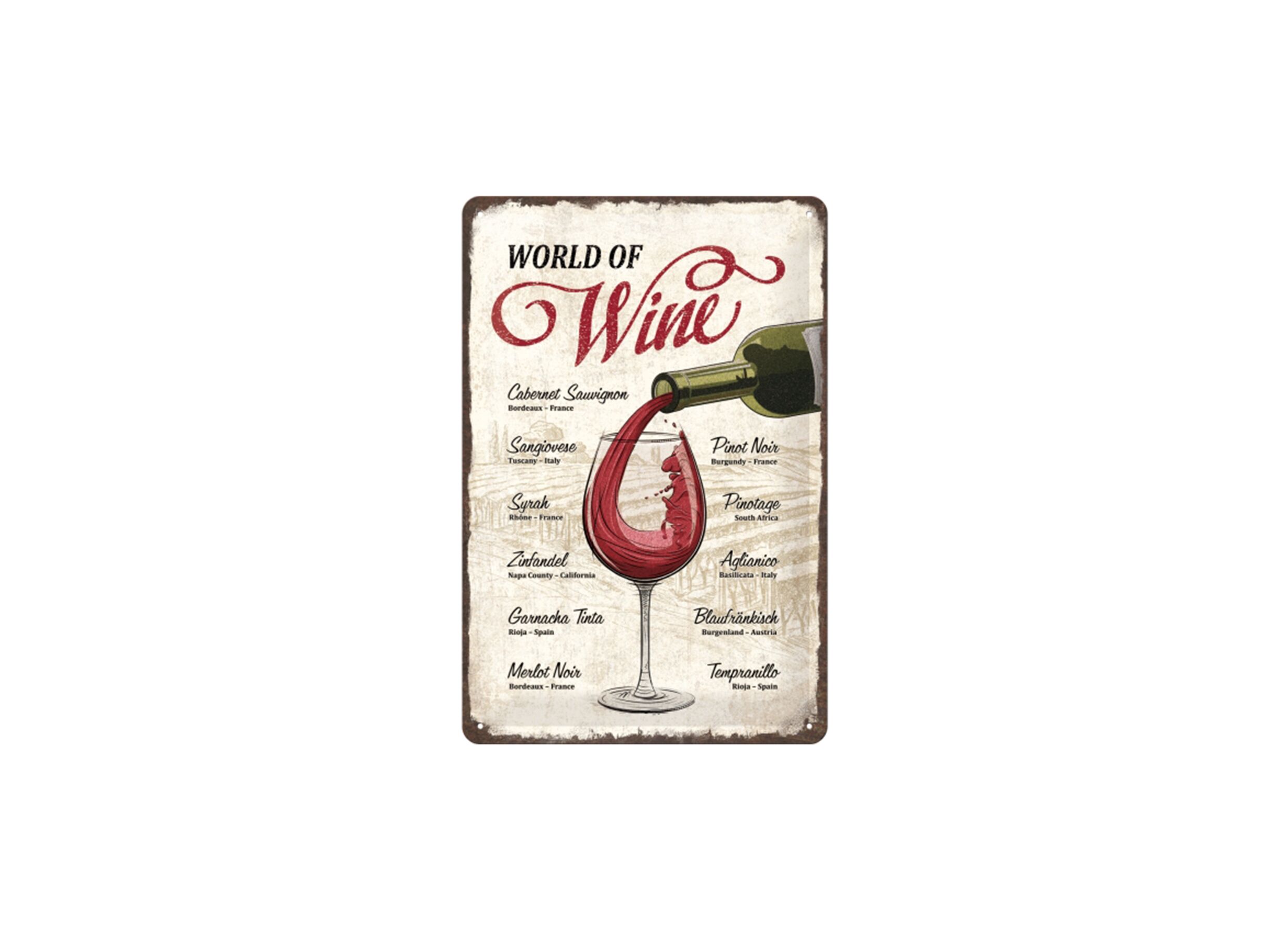 Plakkaat 20x30cm Wine