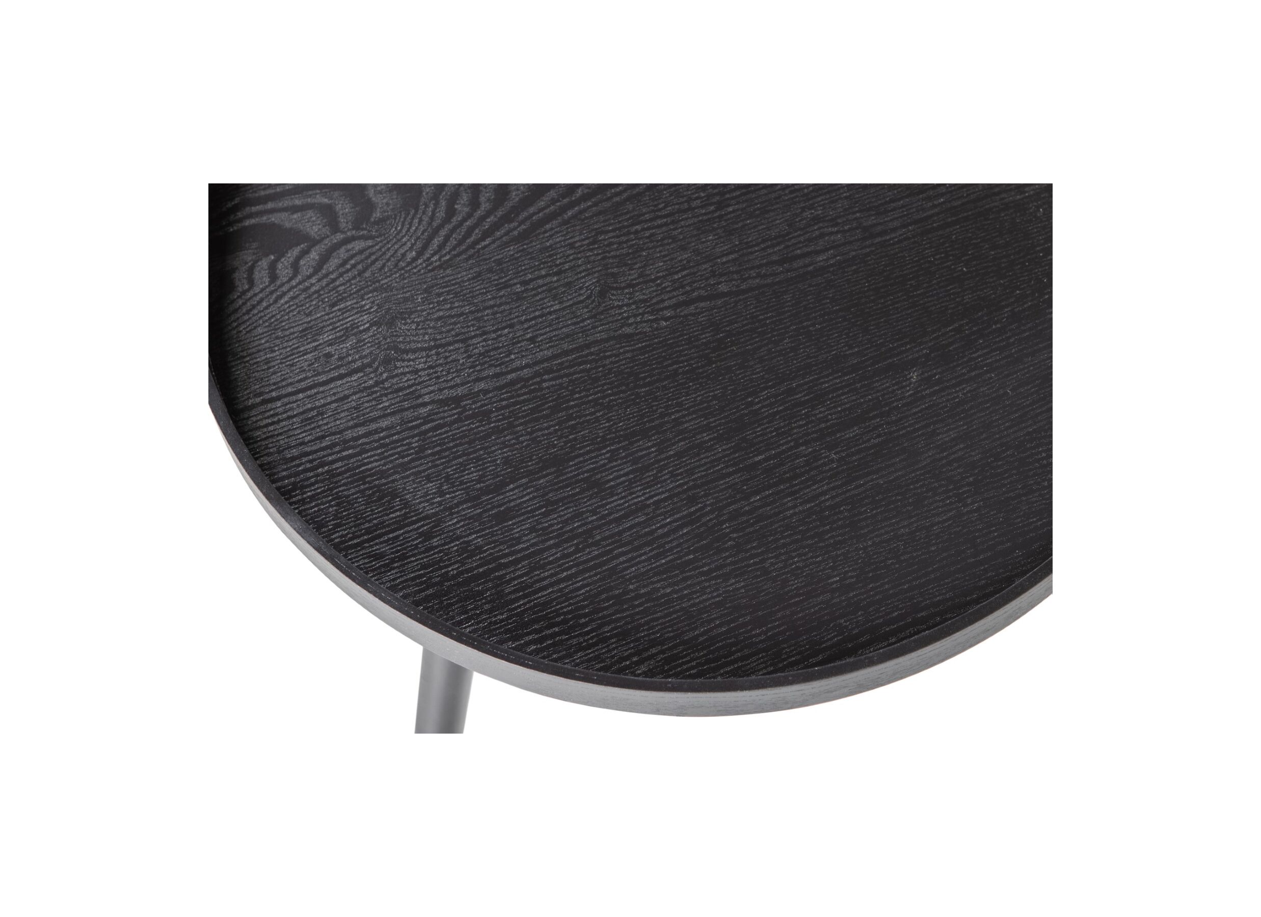 Detail - Table d'appoint Ø78cm - MDF - noir