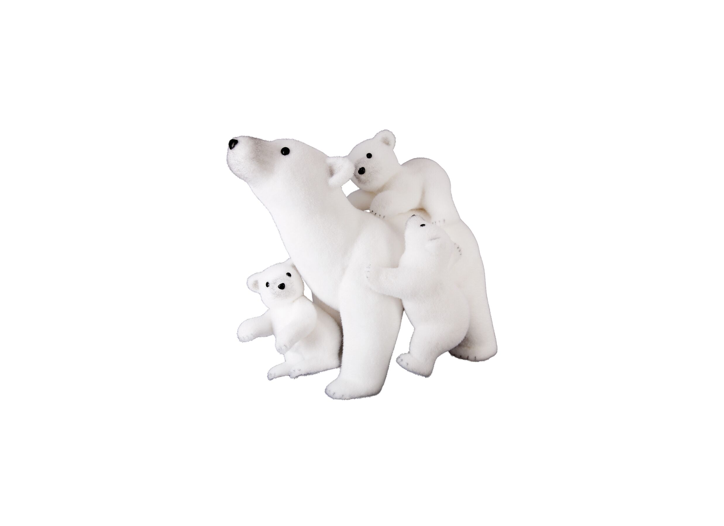 Figuur Ijsbeer familie H42cm - Figurine Famille d'ours polaires H42cm