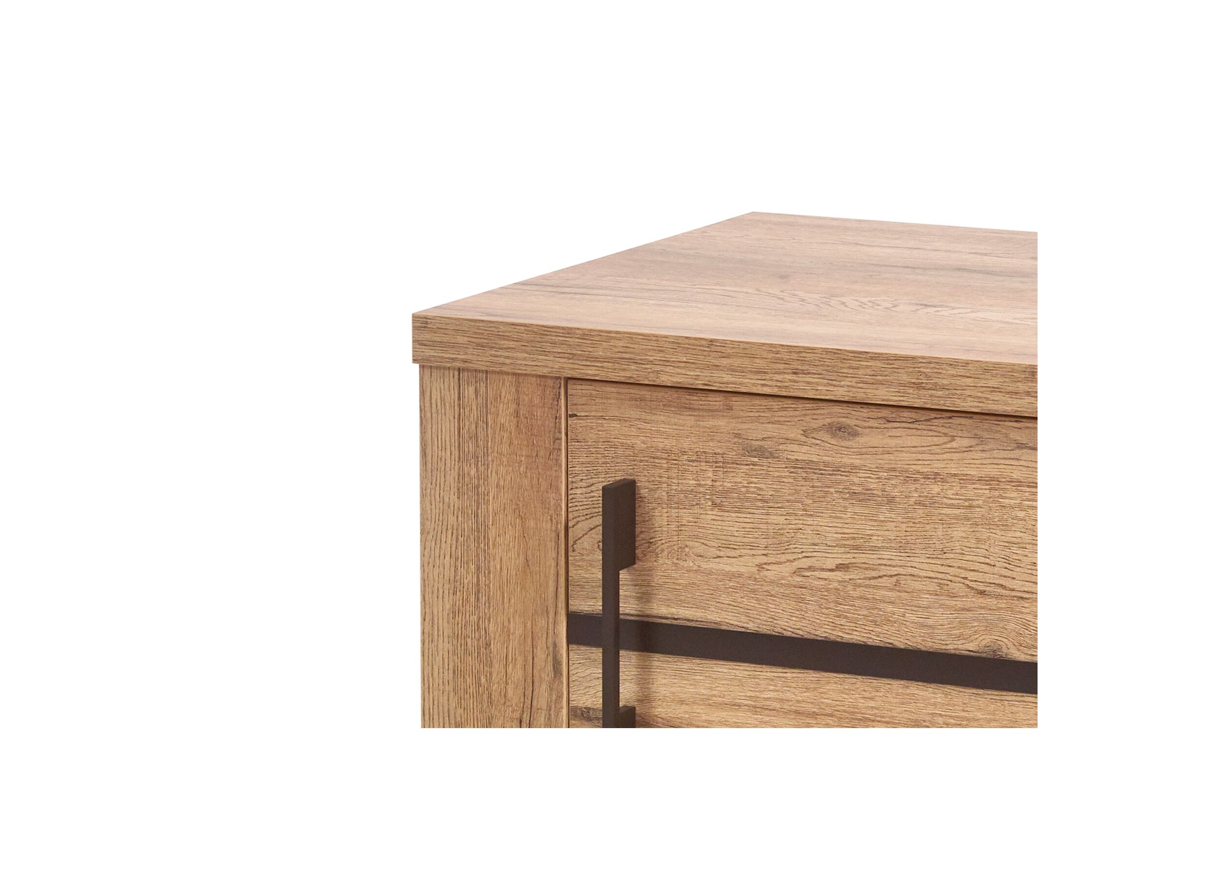 Meuble TV Otto Piero 150cm - panneau décor - scarlet chêne