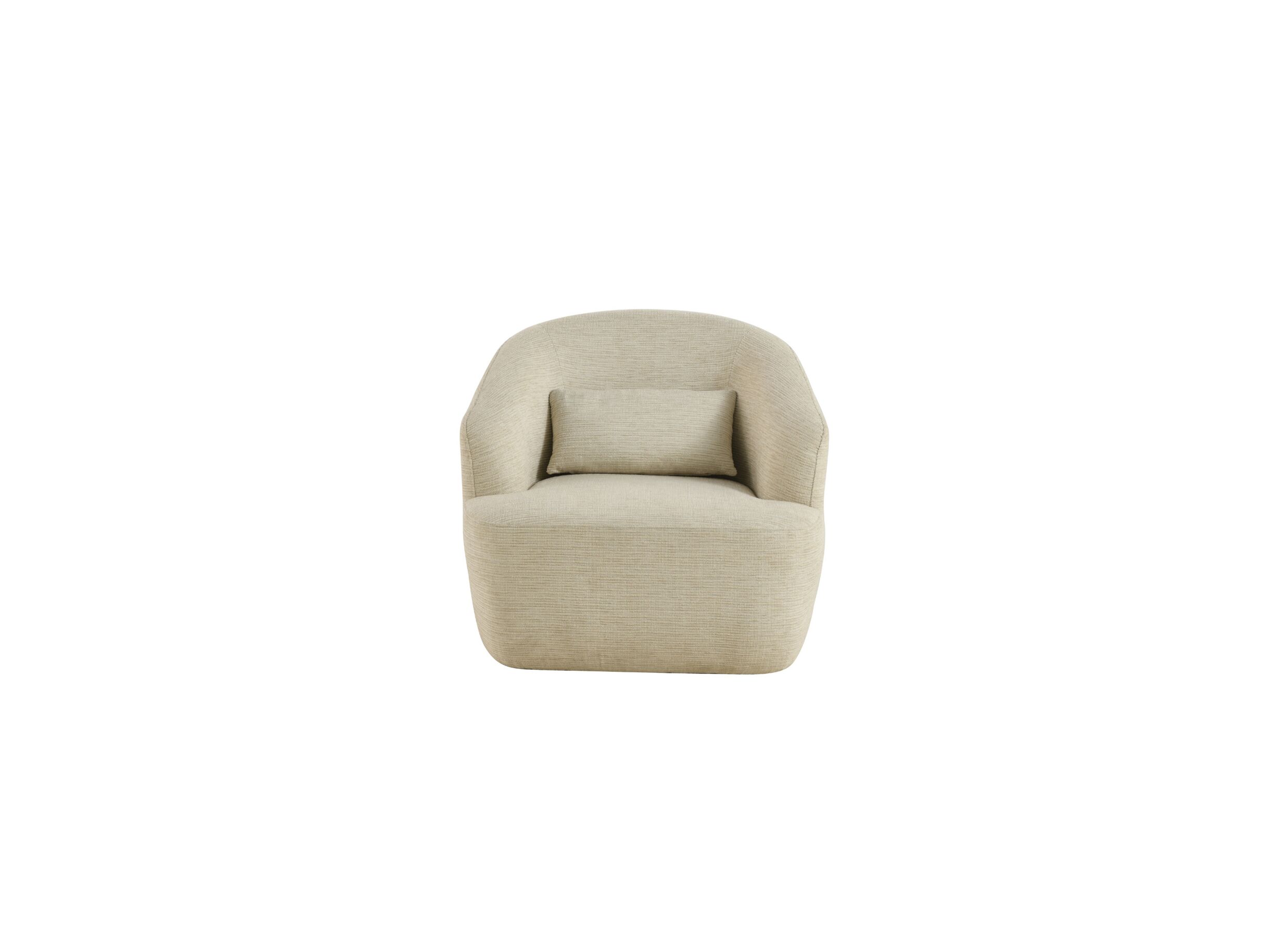 Aperçu - Fauteuil pivotant Dora 80x86x76cm linge - beige