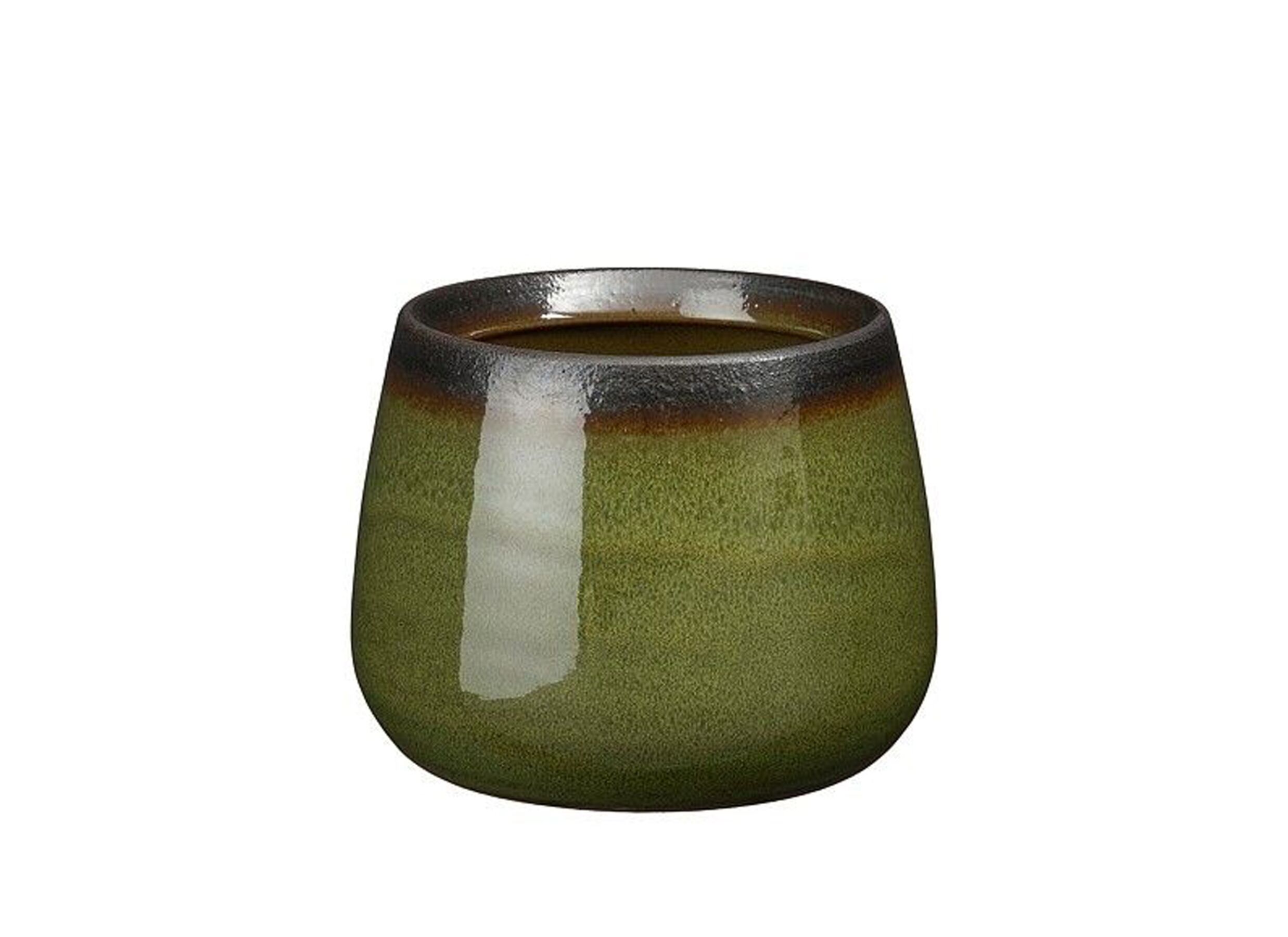 Bloempot Verona H13cm - keramiek - groen - Bloempot Verona H13cm - keramiek - groen